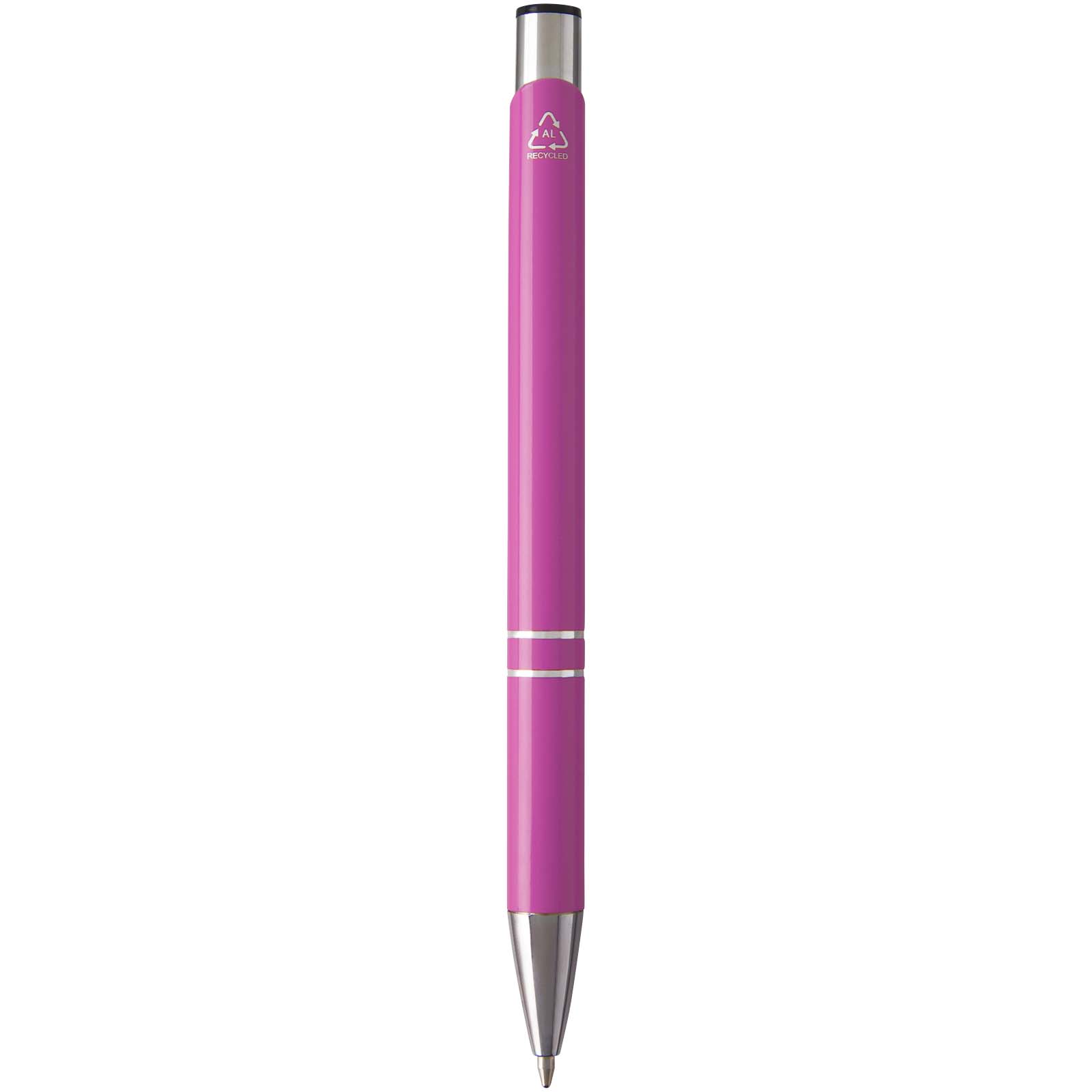 Stylo bille en aluminium recyclé Moneta (encre bleue)