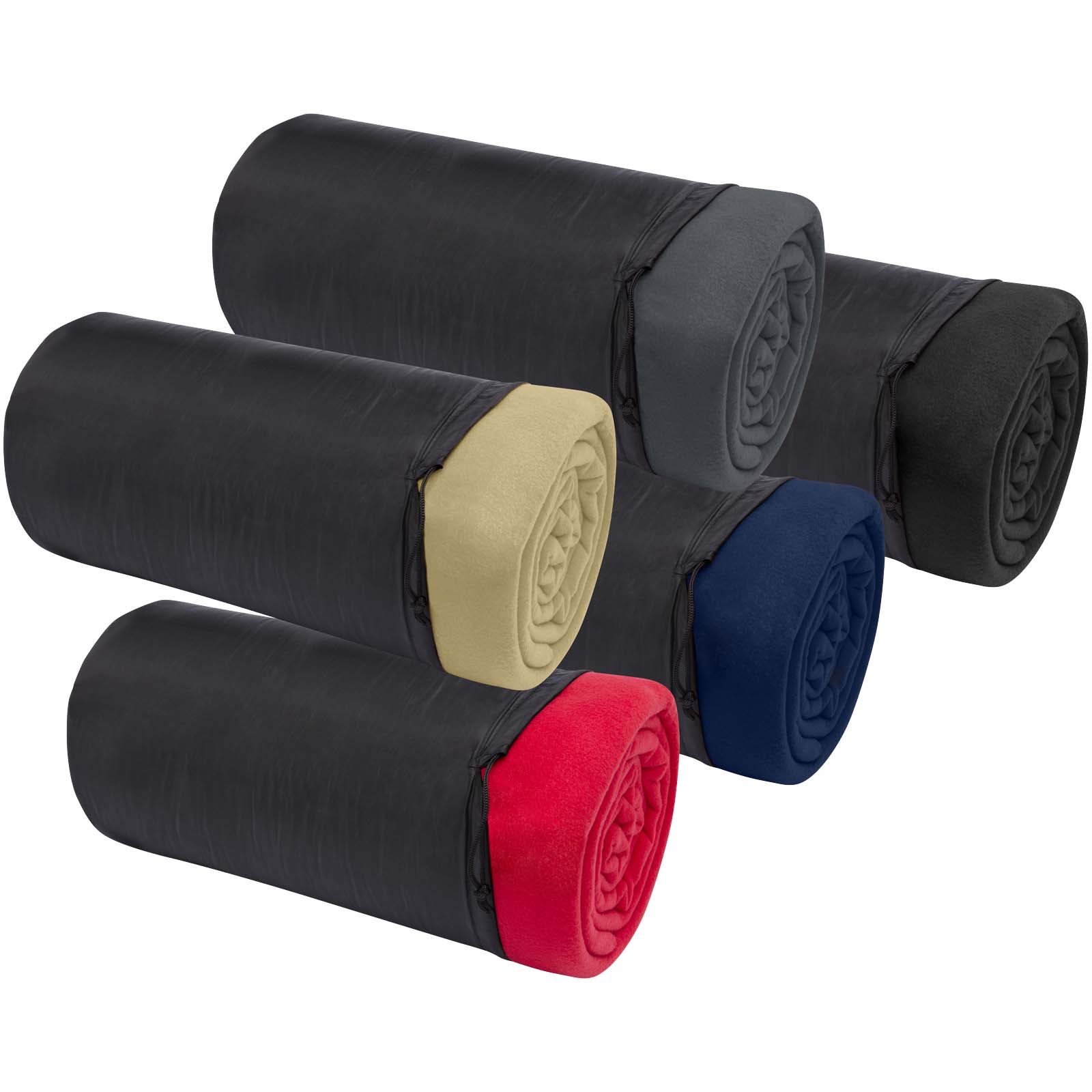 La couverture à carreaux unie Huggy est composée à 100 % de polaire 200 g/m², une matière douce et confortable qui fournit ra