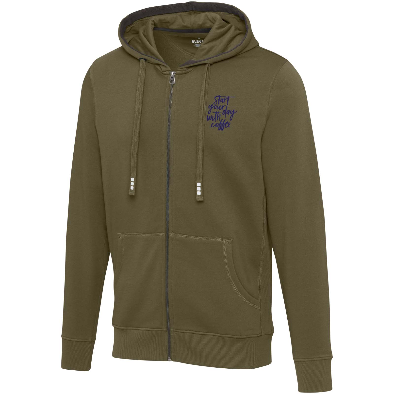 Elevate Sweat shirt à capuche full zip unisex de 300 g/m² Arora