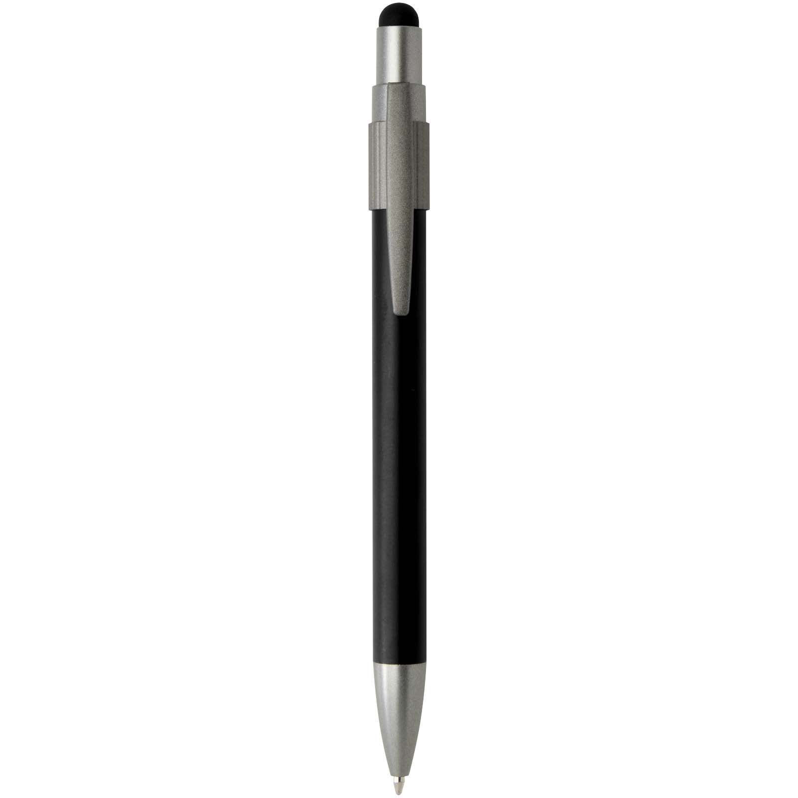 Stylo bille recyclé RCS avec stylet et toupie antistress (encre bleue) Rill