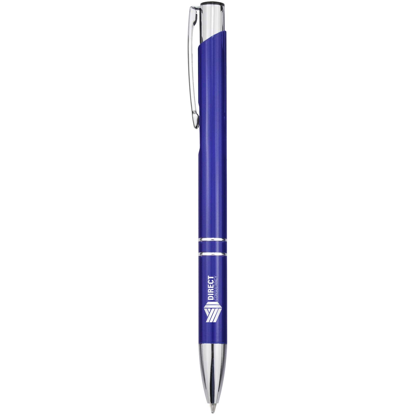 Stylo bille en aluminium recyclé Moneta (encre bleue)