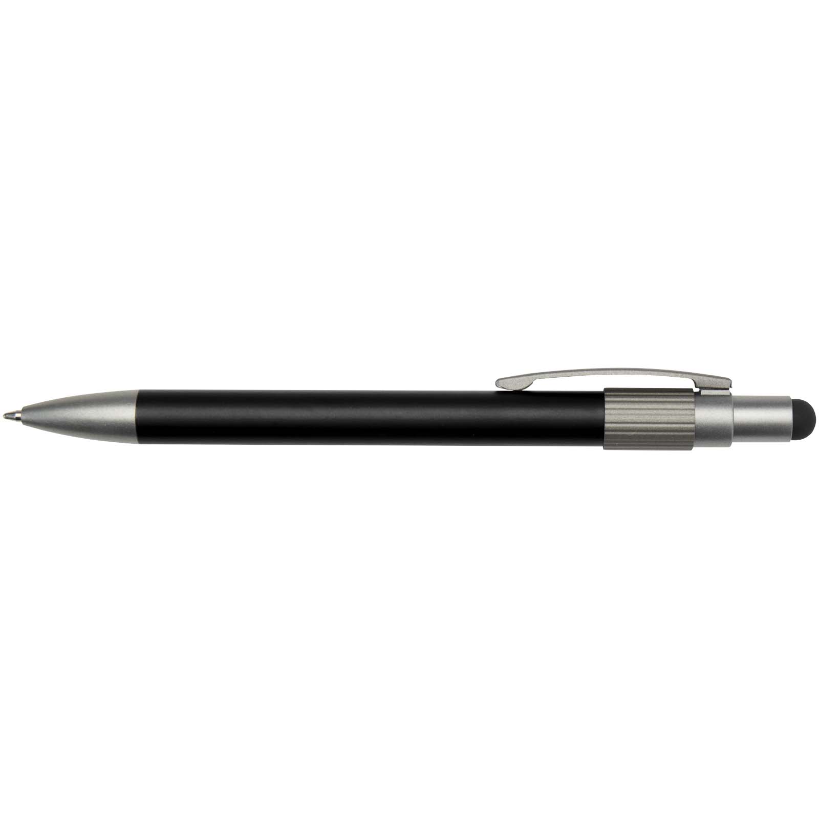 Stylo bille recyclé RCS avec stylet et toupie antistress (encre bleue) Rill