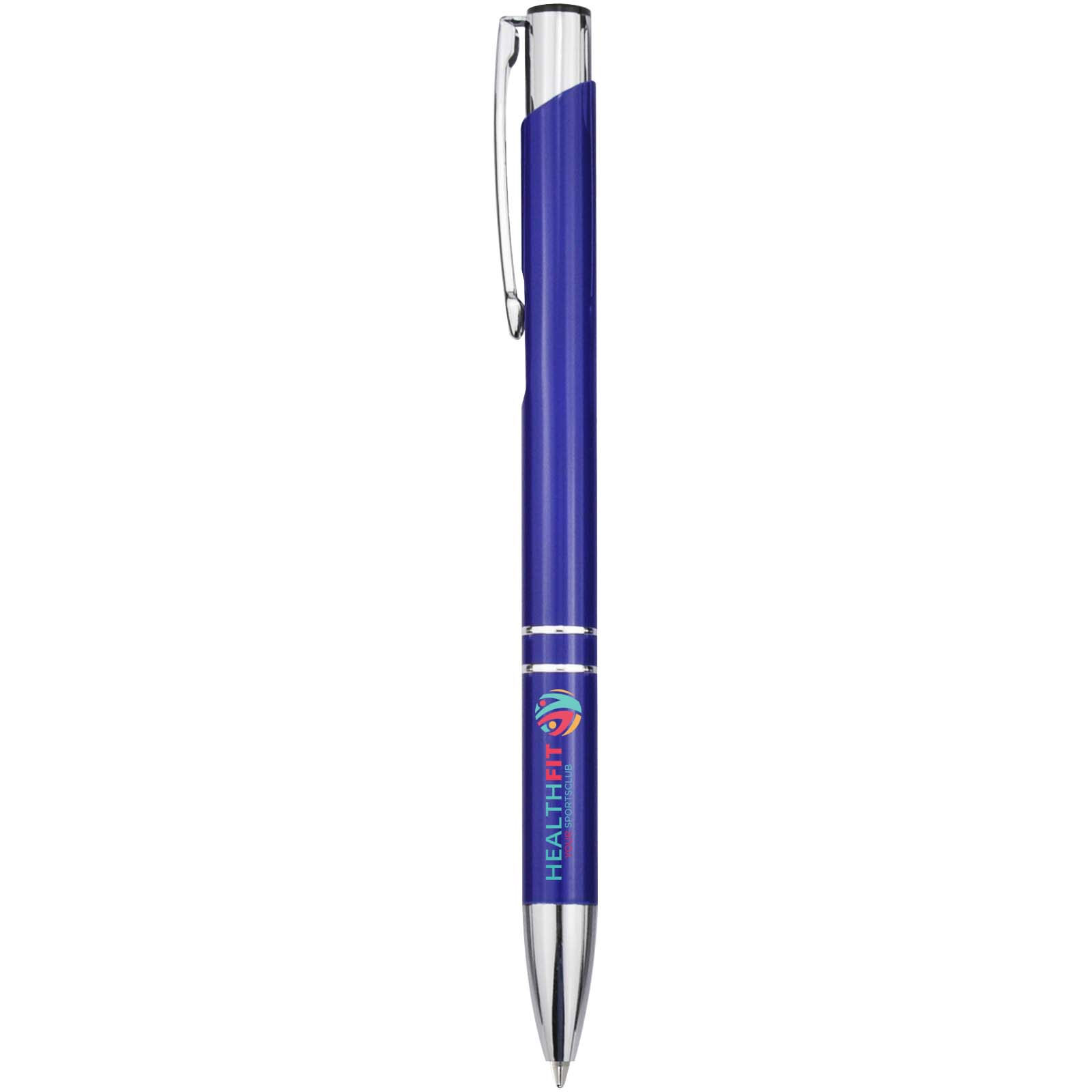 Stylo bille en aluminium recyclé Moneta (encre bleue)