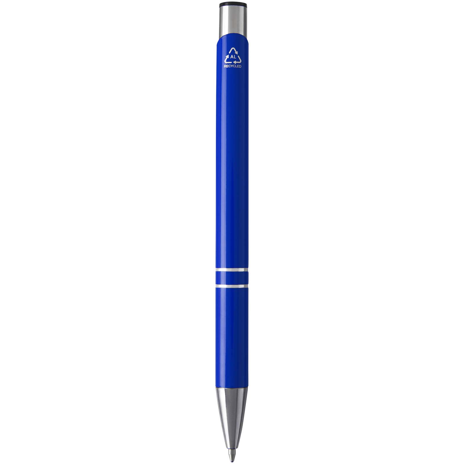 Stylo bille en aluminium recyclé Moneta (encre bleue)