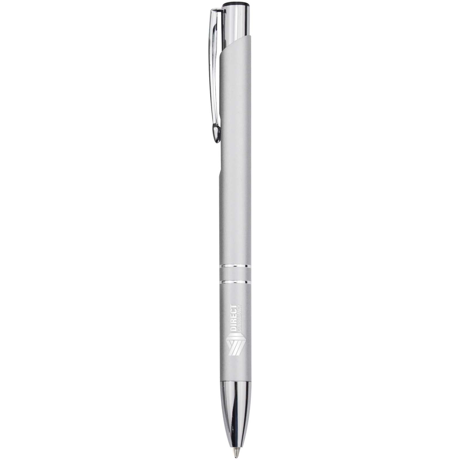 Stylo bille en aluminium recyclé Moneta (encre bleue)
