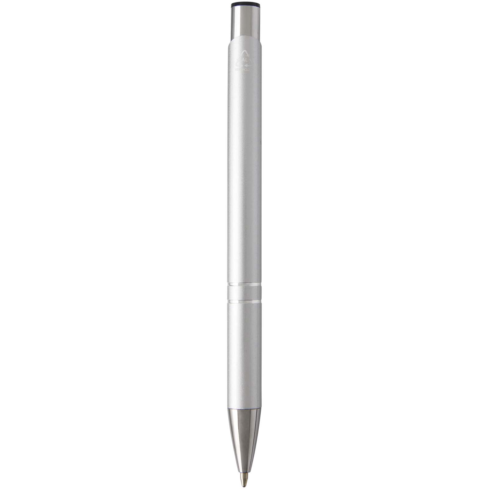 Stylo bille en aluminium recyclé Moneta (encre bleue)