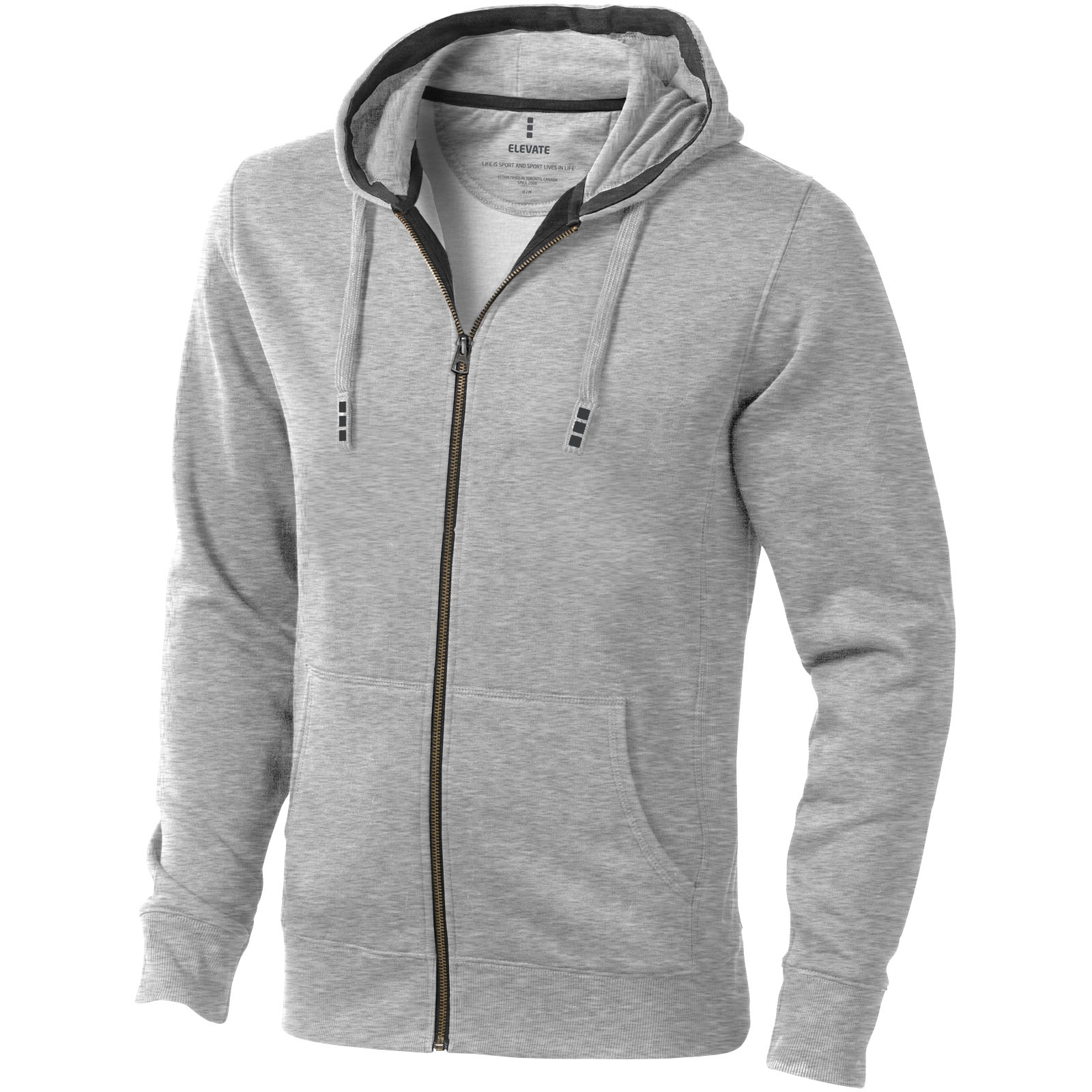 Elevate Sweat shirt à capuche full zip unisex de 300 g/m² Arora