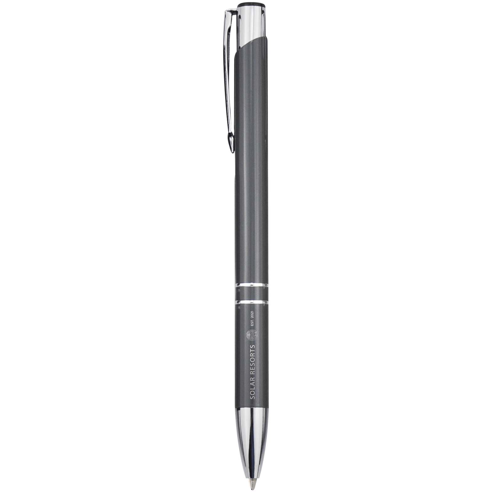 Stylo bille en aluminium recyclé Moneta (encre bleue)