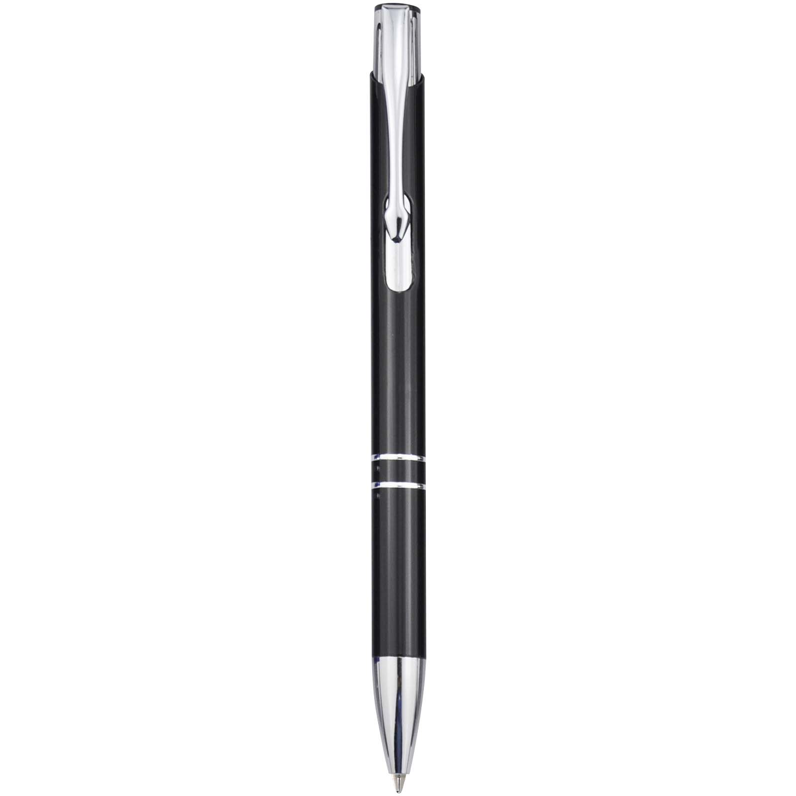 Stylo bille en aluminium recyclé Moneta (encre bleue)