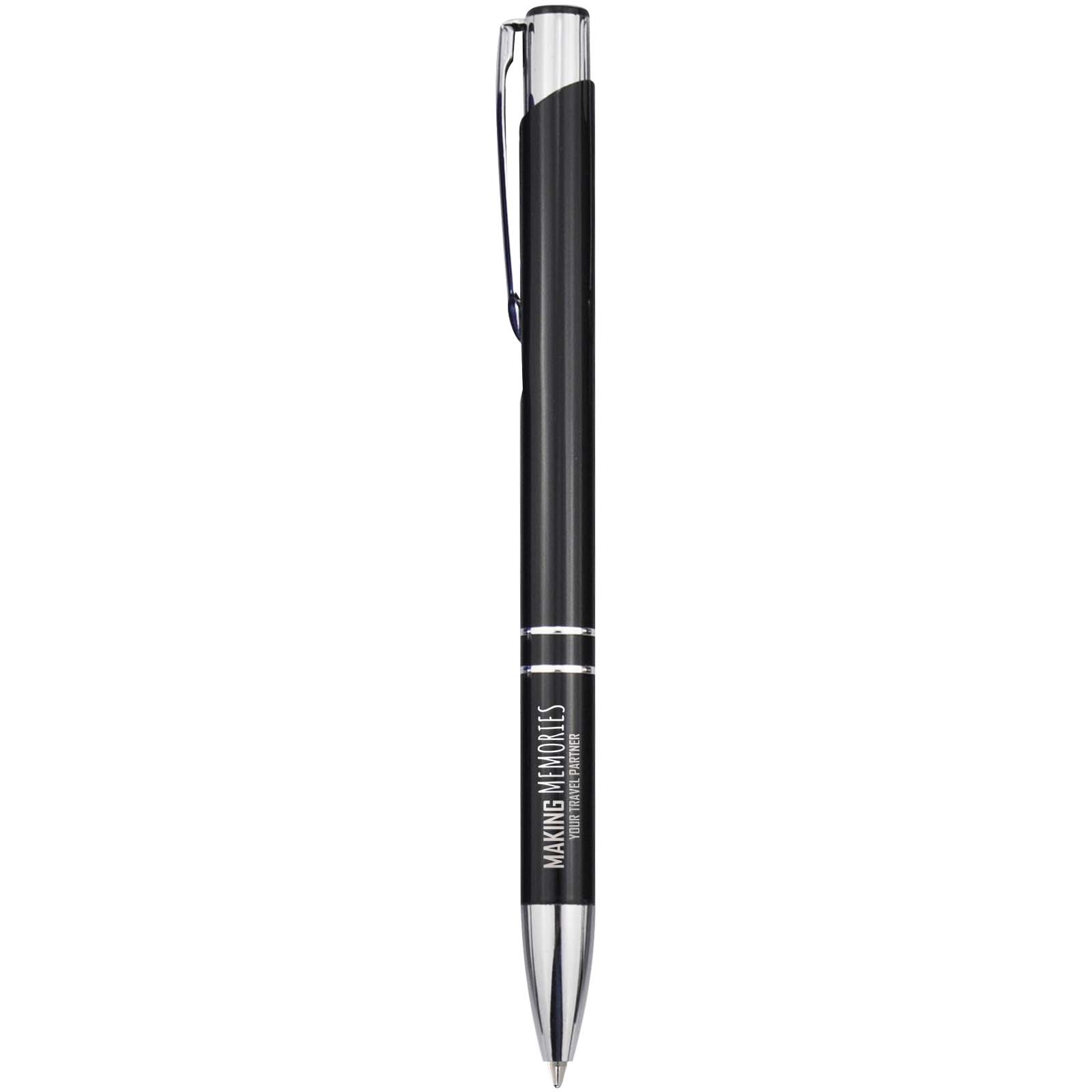 Stylo bille en aluminium recyclé Moneta (encre bleue)