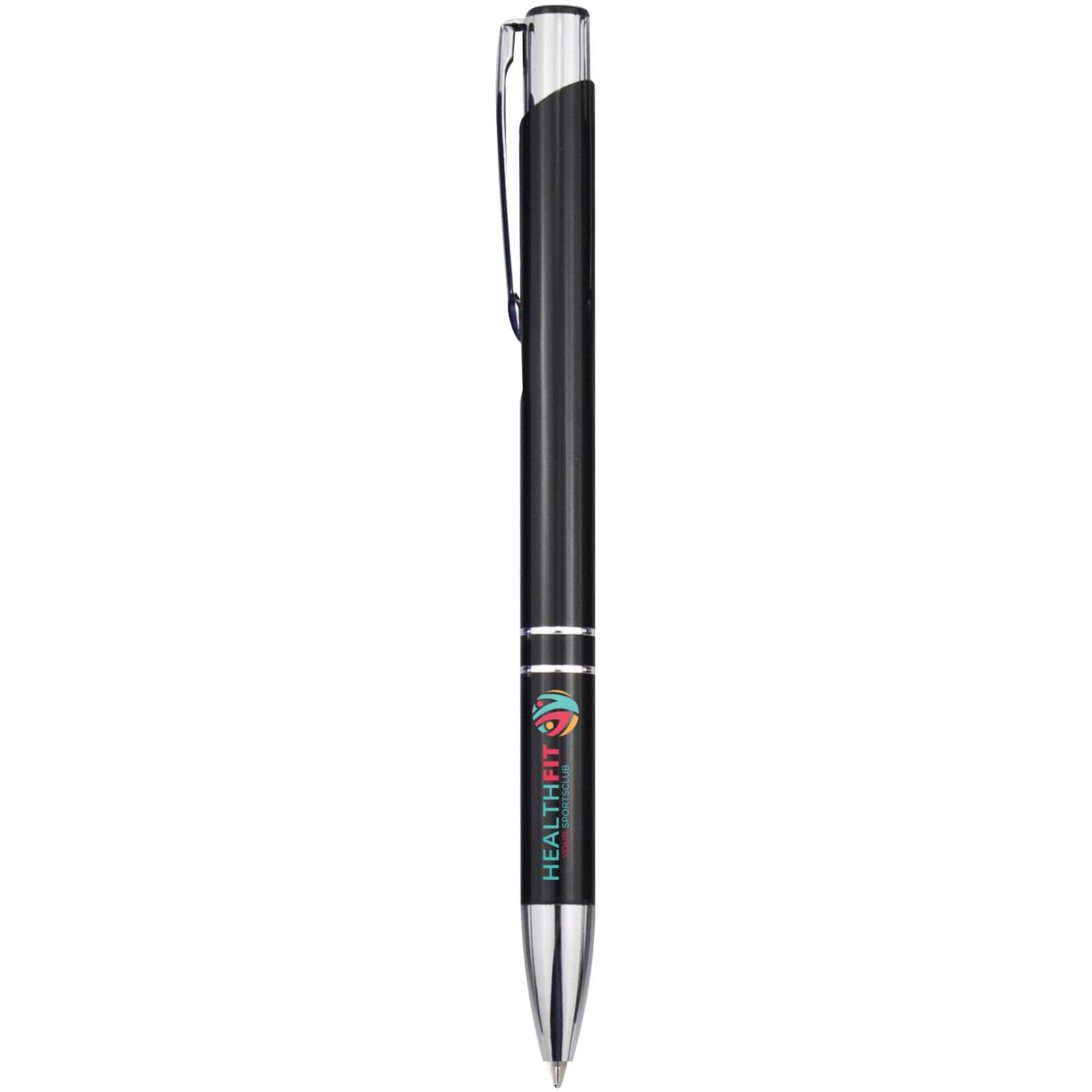 Stylo bille en aluminium recyclé Moneta (encre bleue)