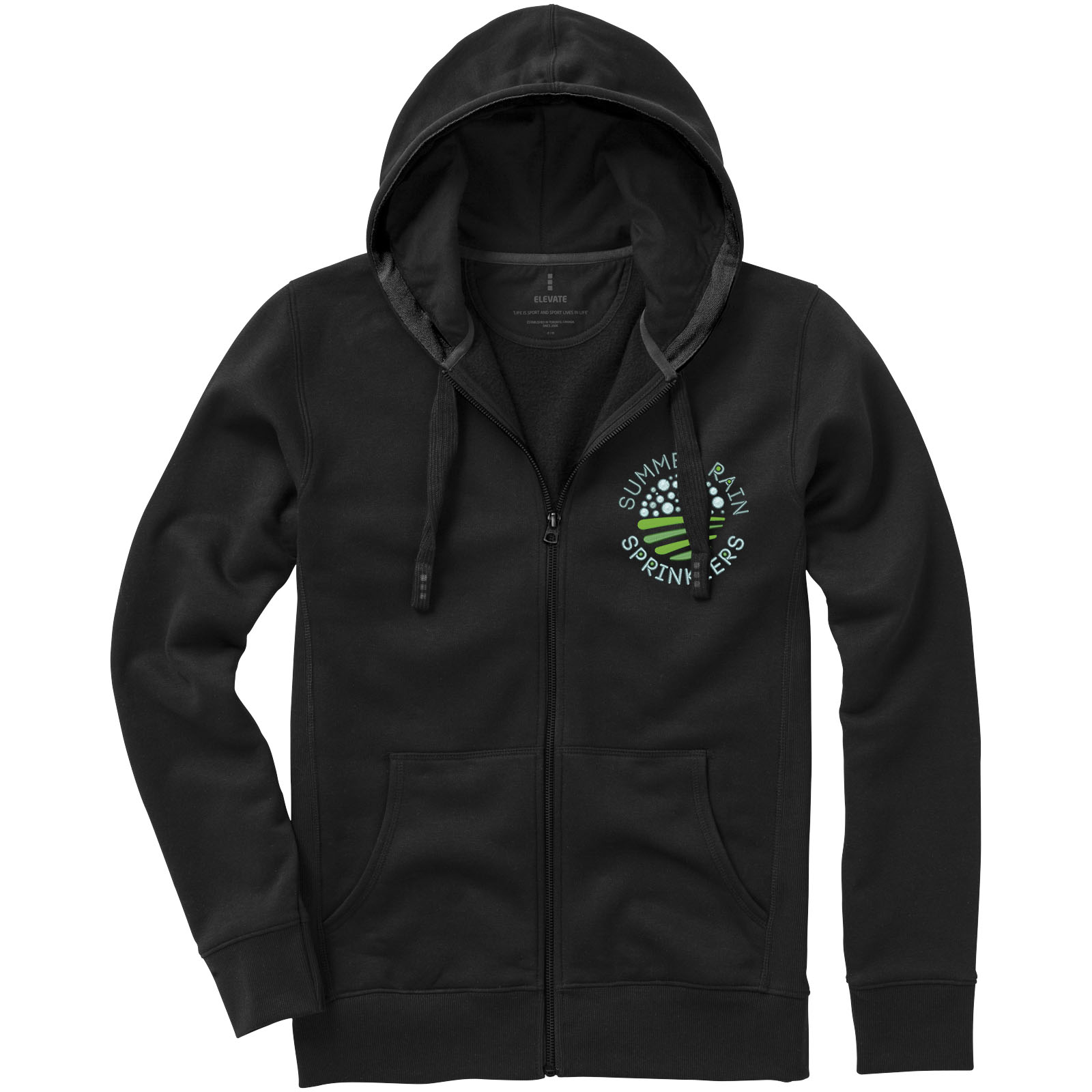 Elevate Sweat shirt à capuche full zip unisex de 300 g/m² Arora
