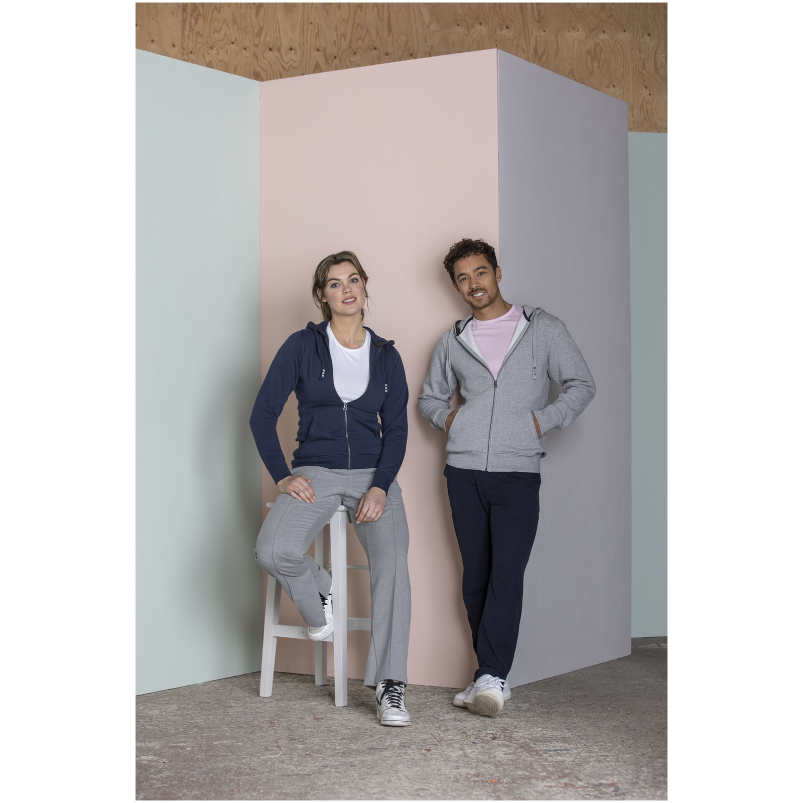 Elevate Sweat shirt à capuche full zip unisex de 300 g/m² Arora