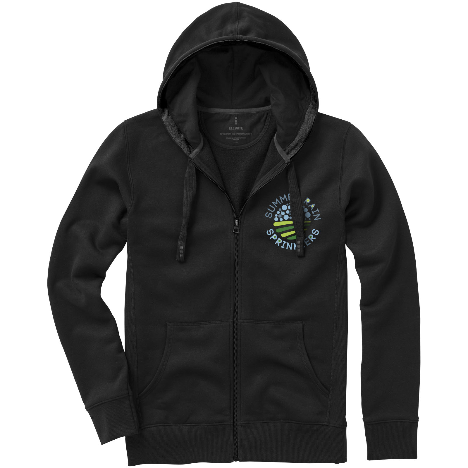 Elevate Sweat shirt à capuche full zip unisex de 300 g/m² Arora