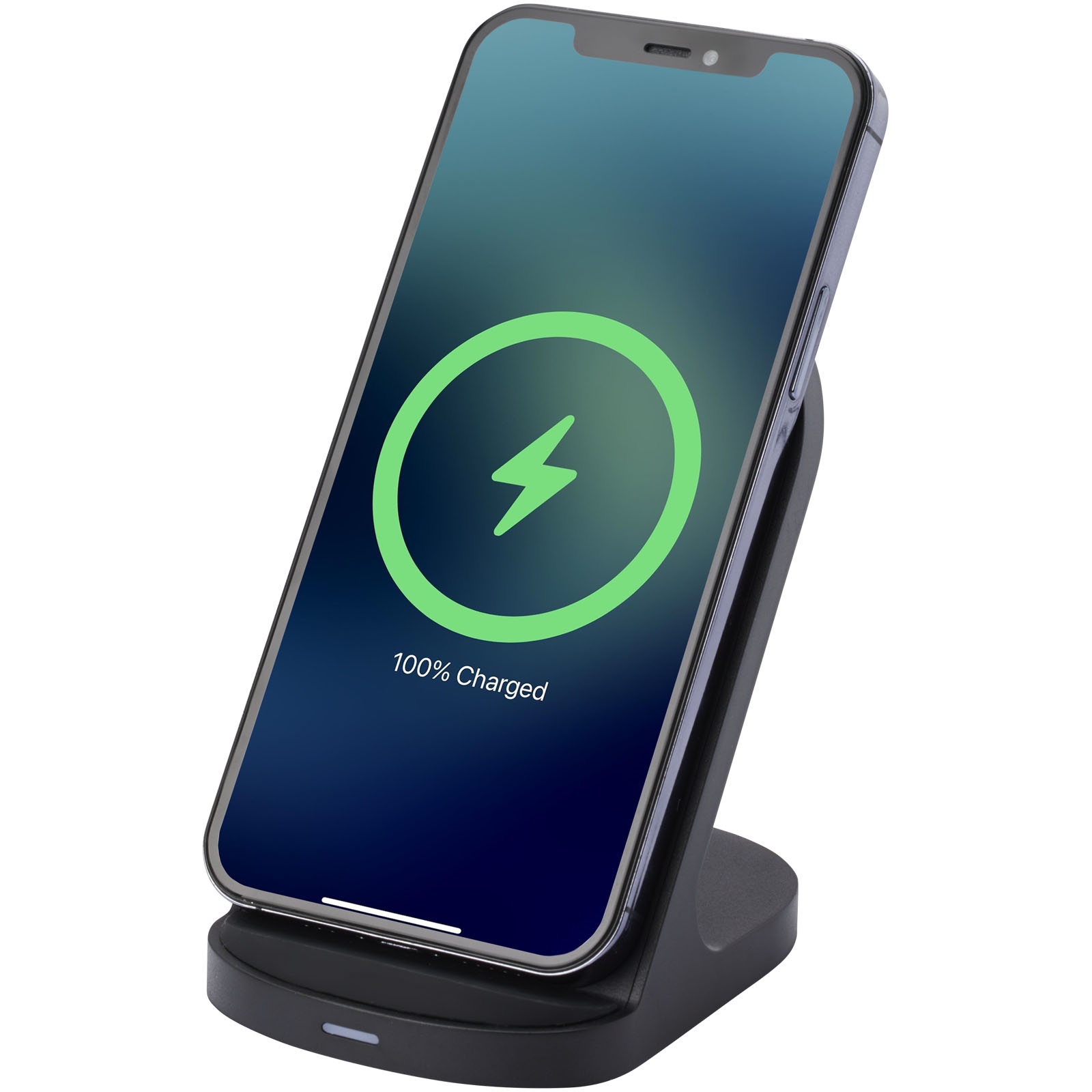 Socle de charge sans fil Loop de 15 W à double bobine en plastique recyclé certifié RCS