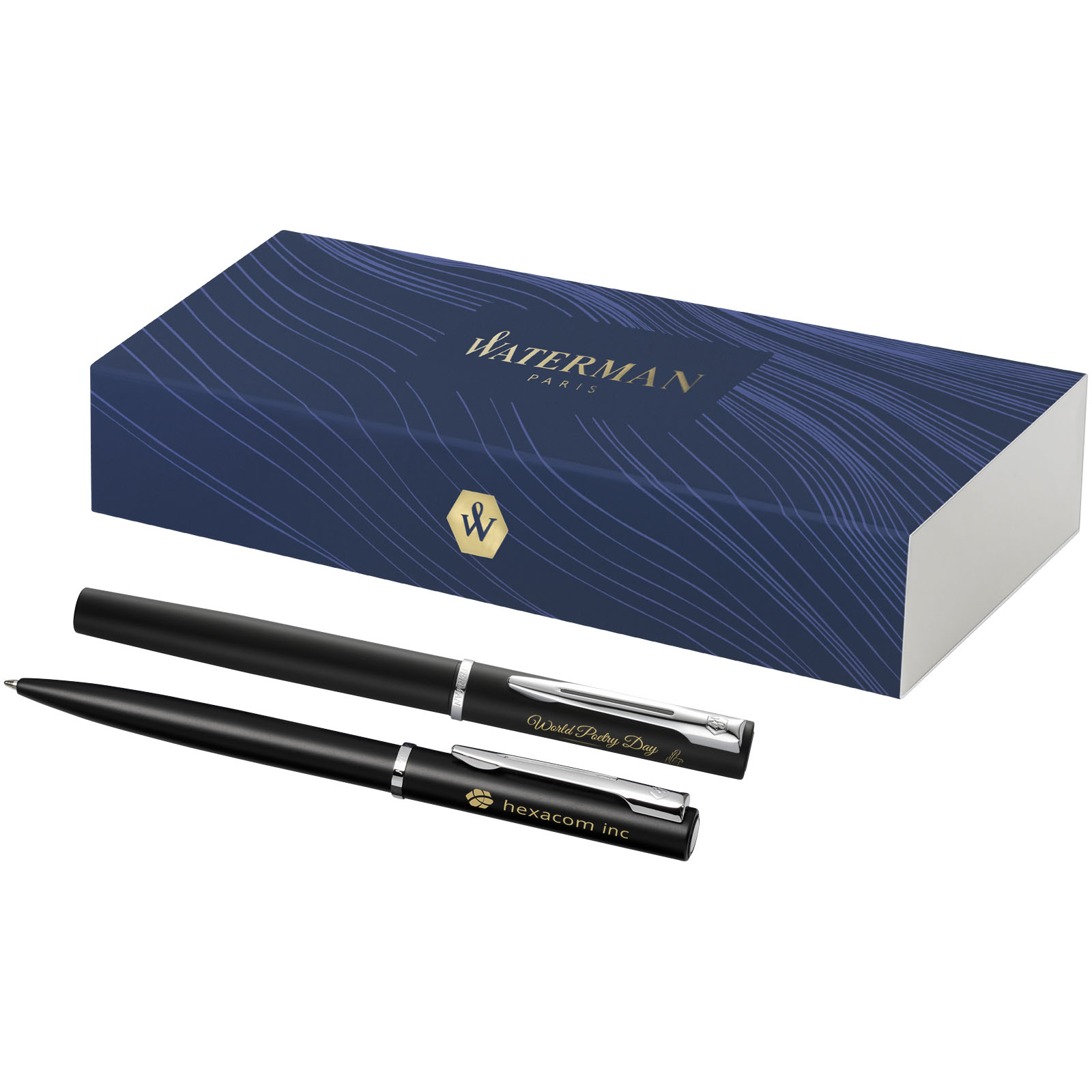 Waterman Parure de stylos bille et roller Allure (encre bleue)