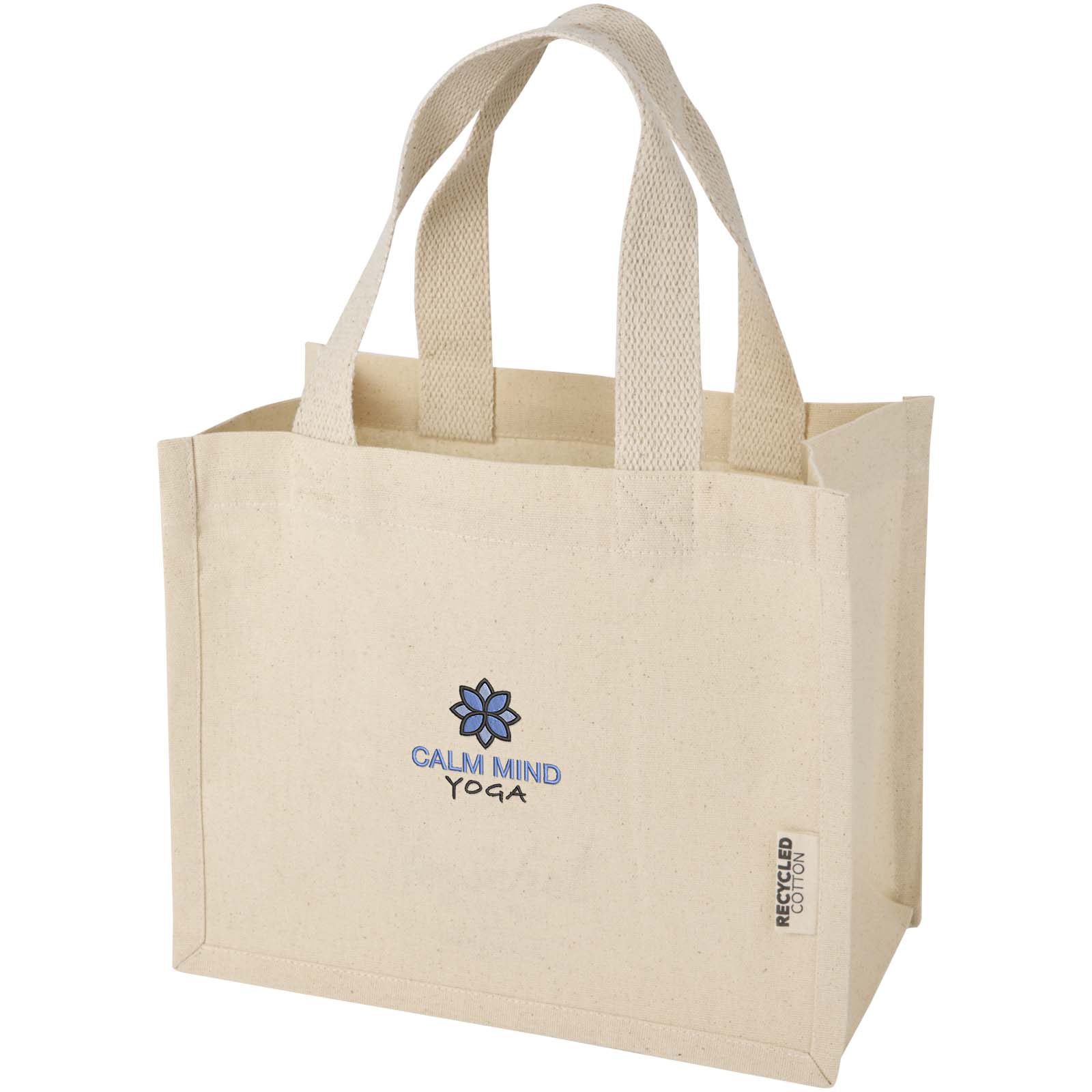 Mini sac shopping Odessa à soufflet en coton recyclé de 9 L et 220 g/m² certifié GRS