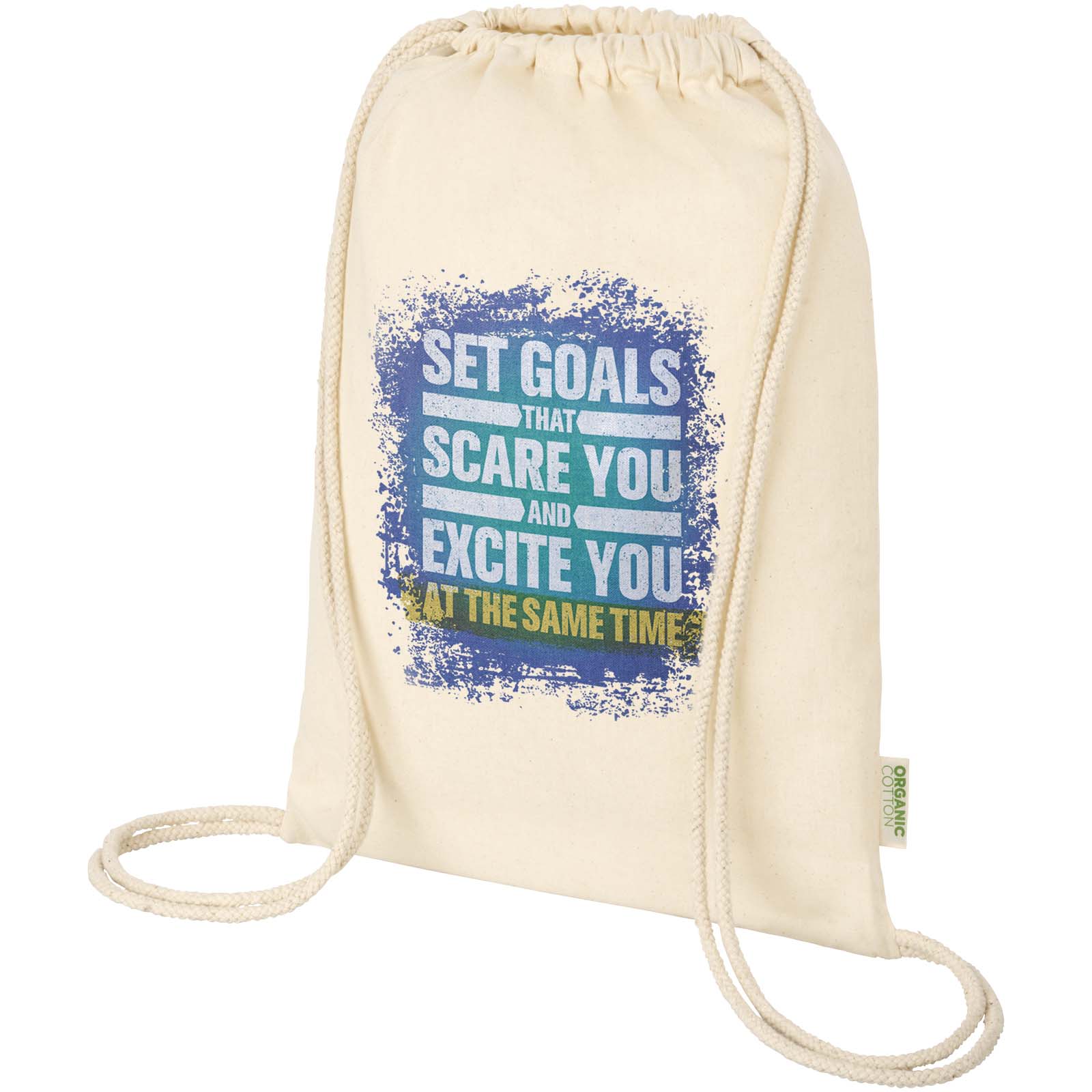 Sac refermable à cordon Odisha de 5 L bio certifié OCS 140 g/m²