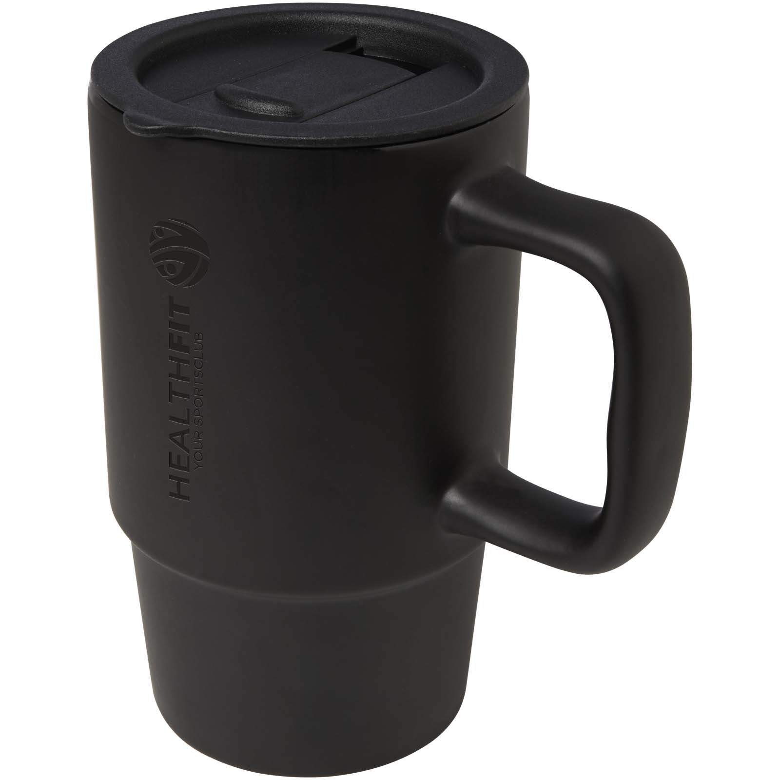 Mug Carter en céramique de 450 ml avec couvercle en plastique
