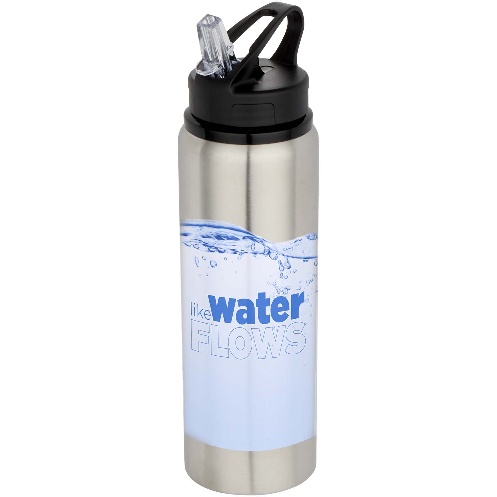 Bouteille d’eau Fitz de 800 ml en acier inoxydable recyclé certifié RCS à simple paroi