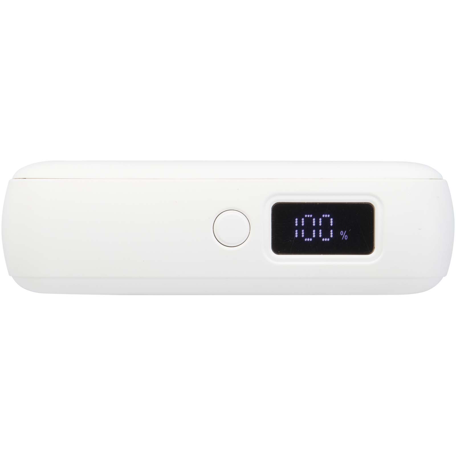Batterie externe Acrux de 10 000 mAh et 35 W pour tablette avec câble Type-C intégré - fabriquée en plastique recyclé