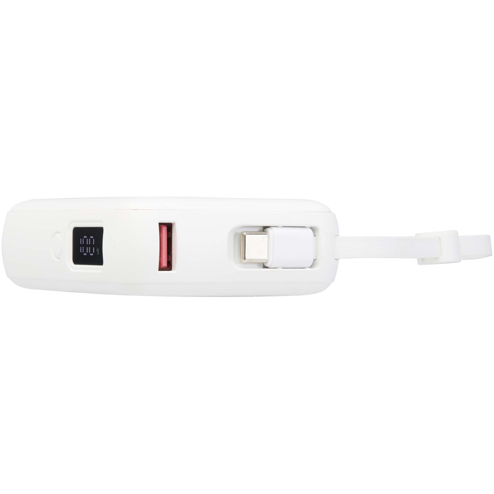 Batterie externe Acrux de 10 000 mAh et 35 W pour tablette avec câble Type-C intégré - fabriquée en plastique recyclé