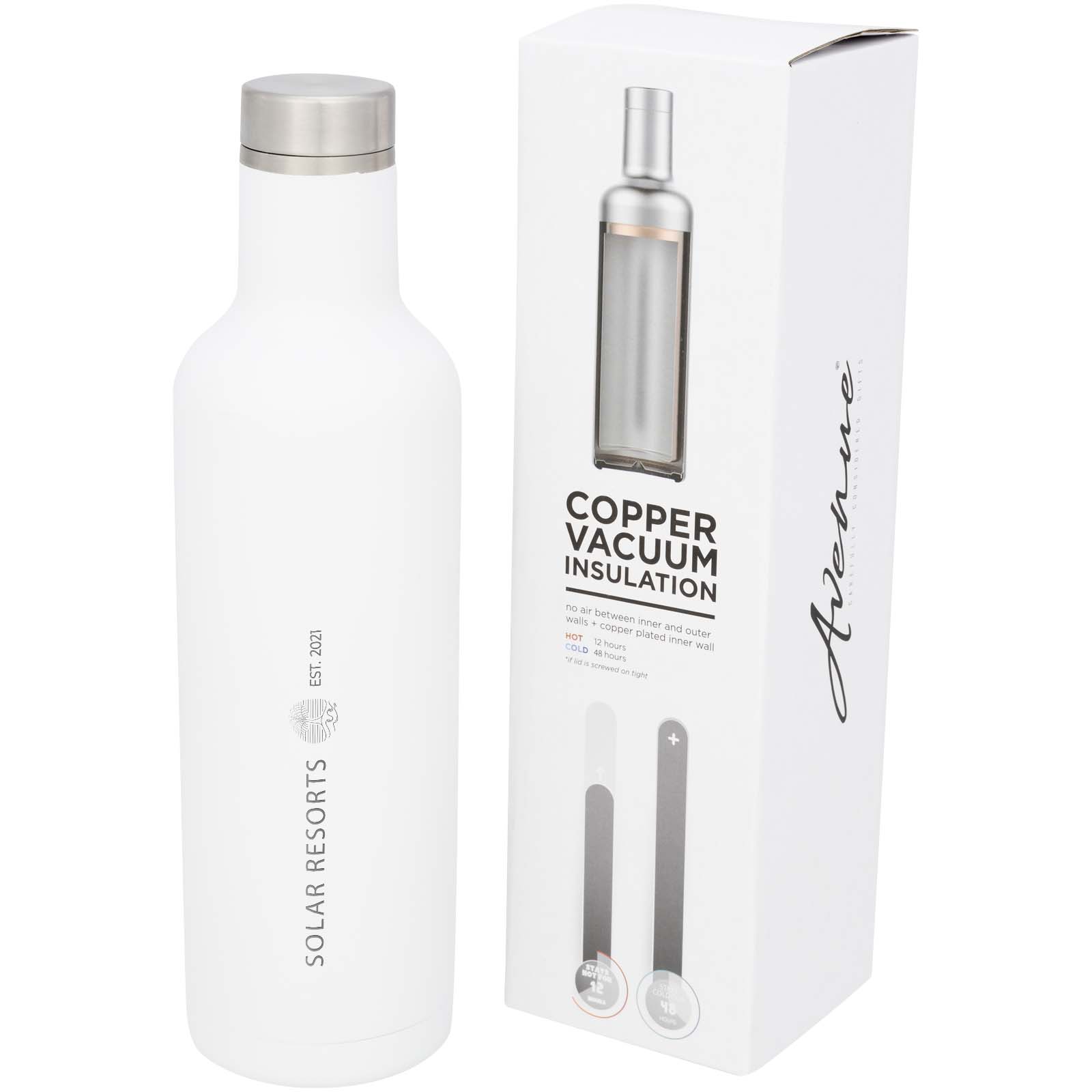 Bouteille Pinto avec isolation par le vide et couche de cuivre 750ml