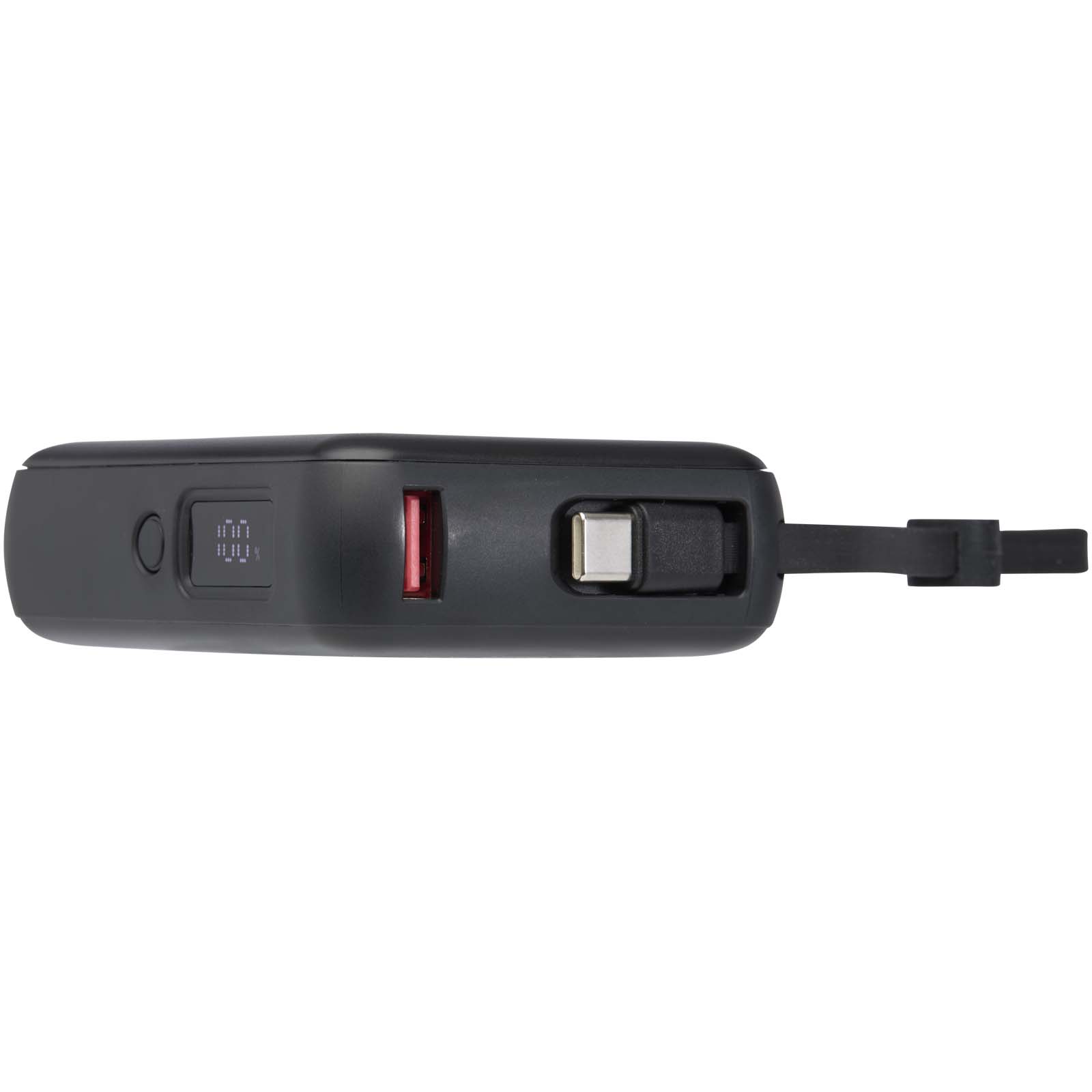 Batterie externe Acrux de 10 000 mAh et 35 W pour tablette avec câble Type-C intégré - fabriquée en plastique recyclé