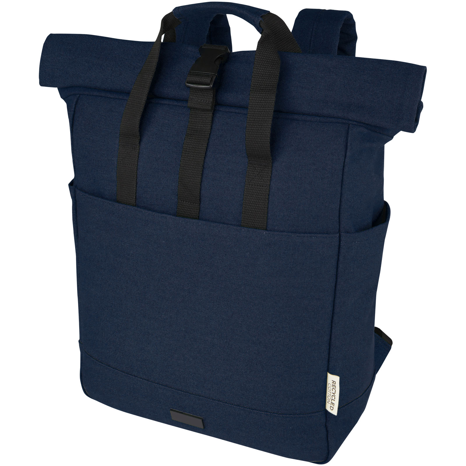 Sac à dos pour ordinateur portable Joey de 15 L en toile recyclée GRS 15 pouces avec dessus enroulable