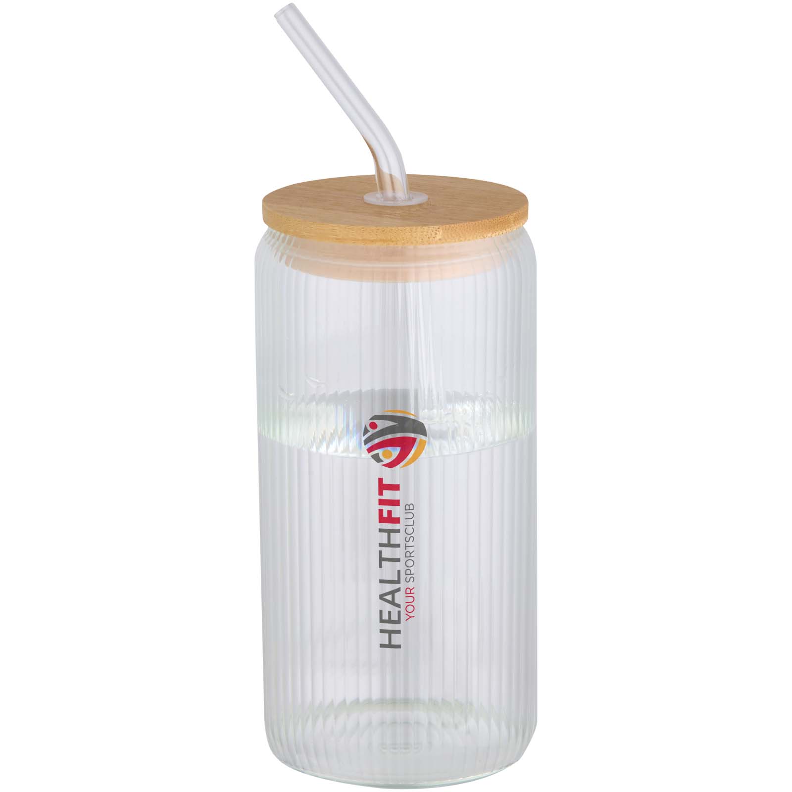 Pot de 500 ml en verre borosilicate Mirage simple paroi avec couvercle en bambou