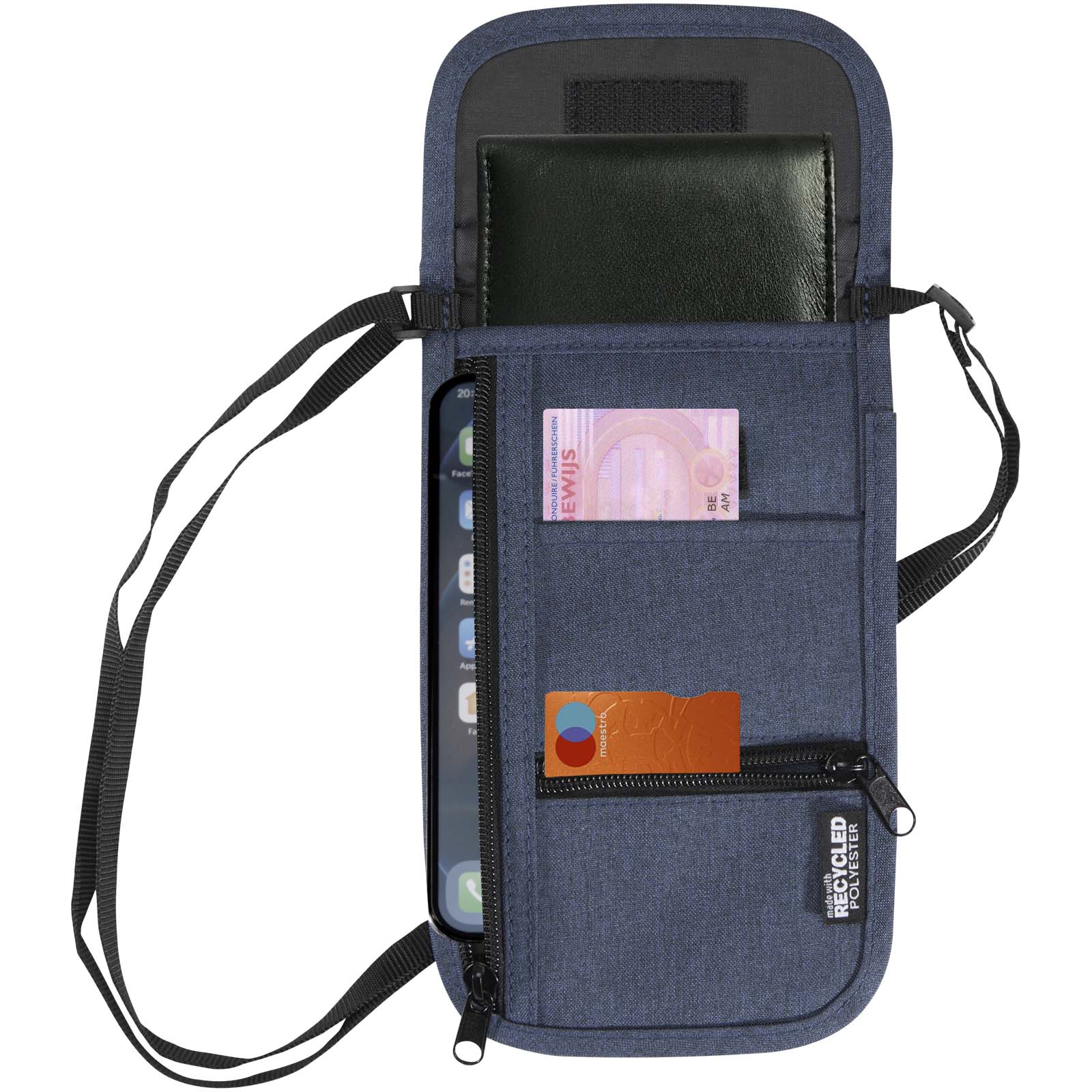 Pochette de voyage intelligente Ross recyclée et certifiée GRS