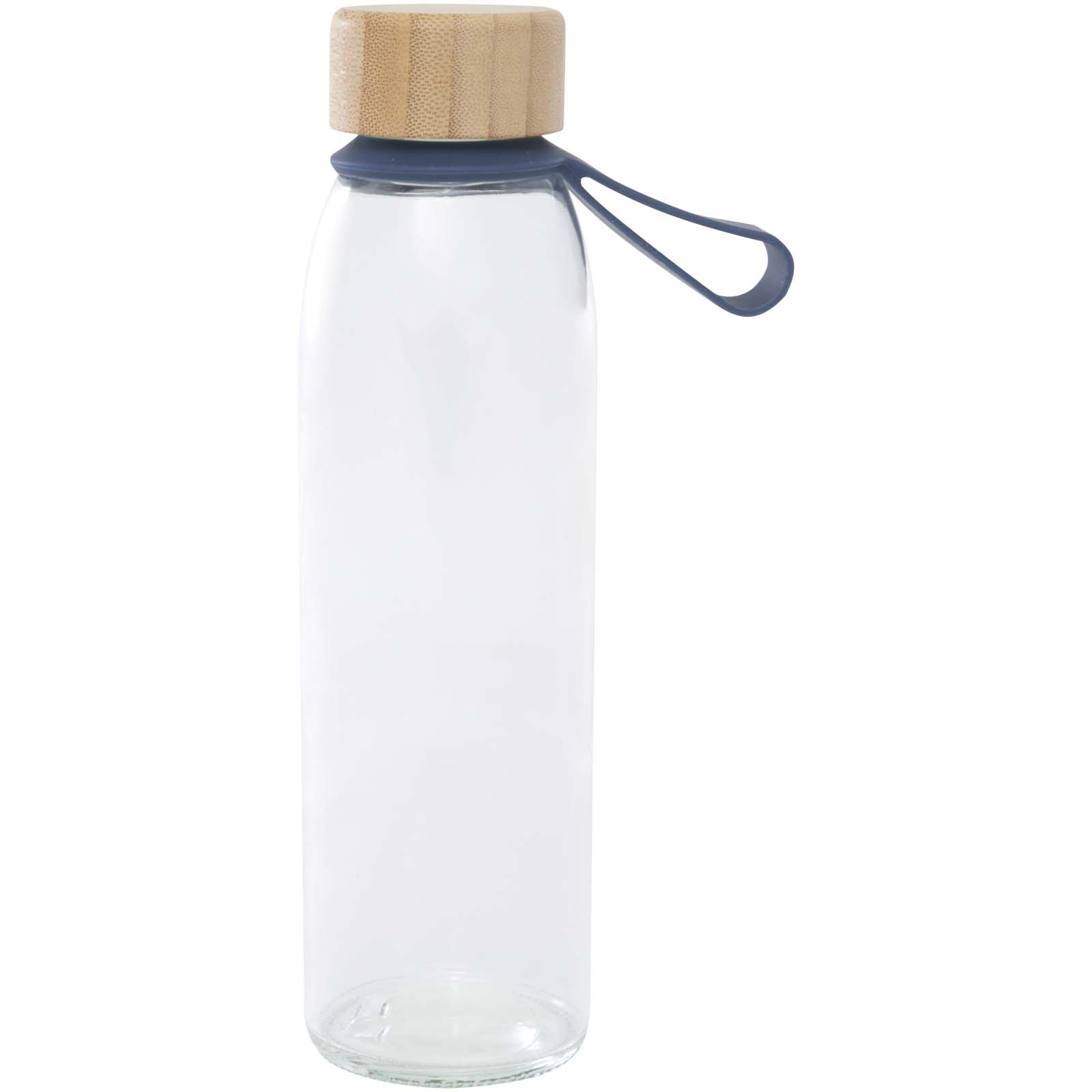 Bouteille d'eau en verre Porto de 500 ml avec poignée en silicone et couvercle en bambou