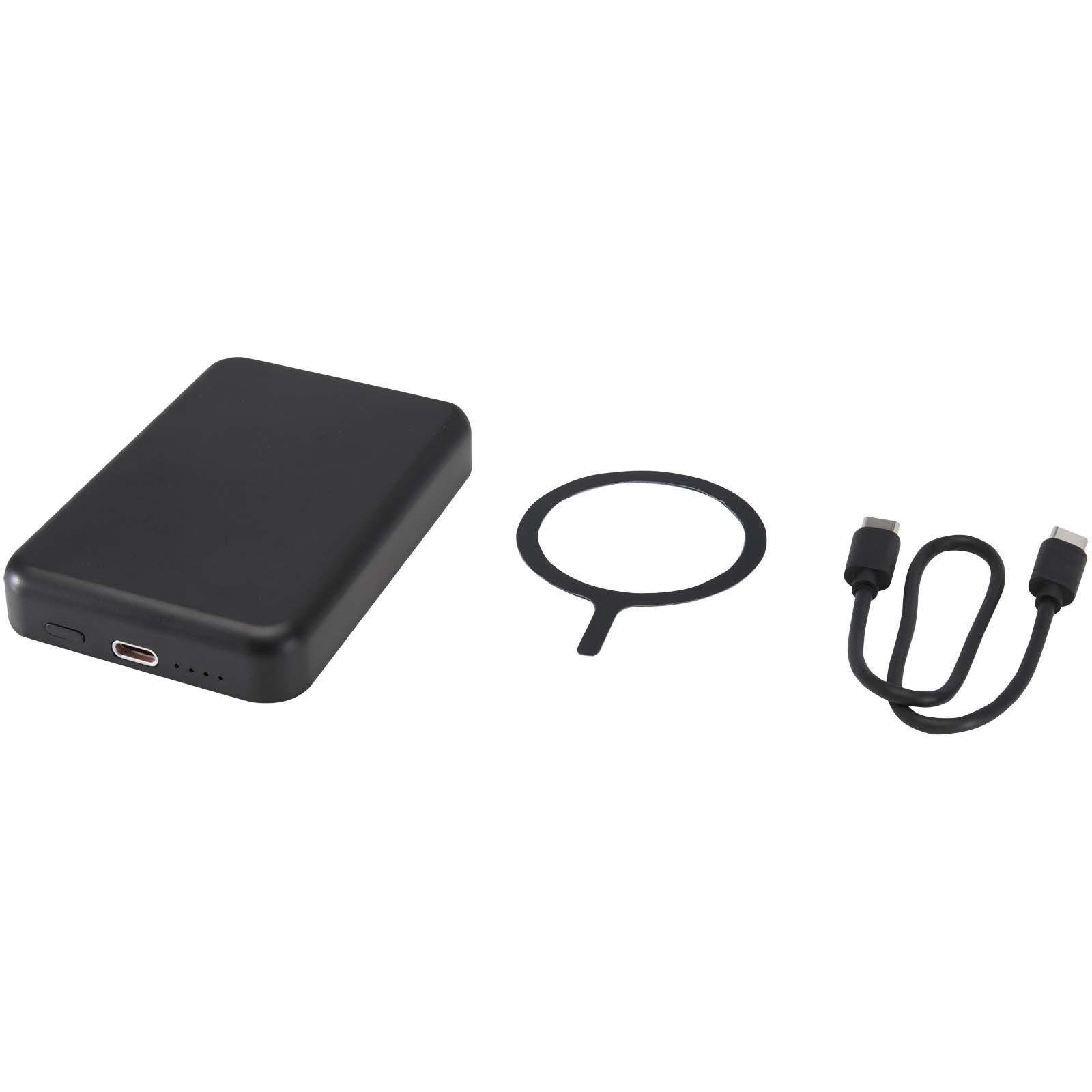 Batterie de secours Acrab magnétique sans fil de 5 000 mAh et 15 W avec PD de 20 W - fabriquée en plastique recyclé