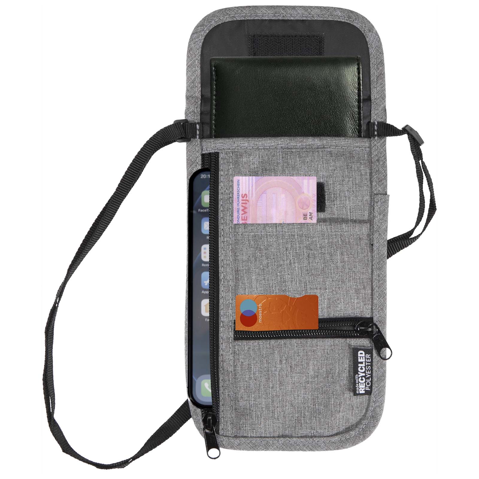 Pochette de voyage intelligente Ross recyclée et certifiée GRS