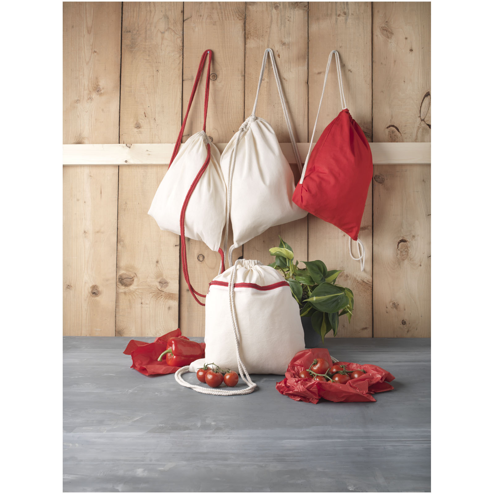 Sac à dos Oregon en coton de 140 g/m² avec cordon de serrage 5L