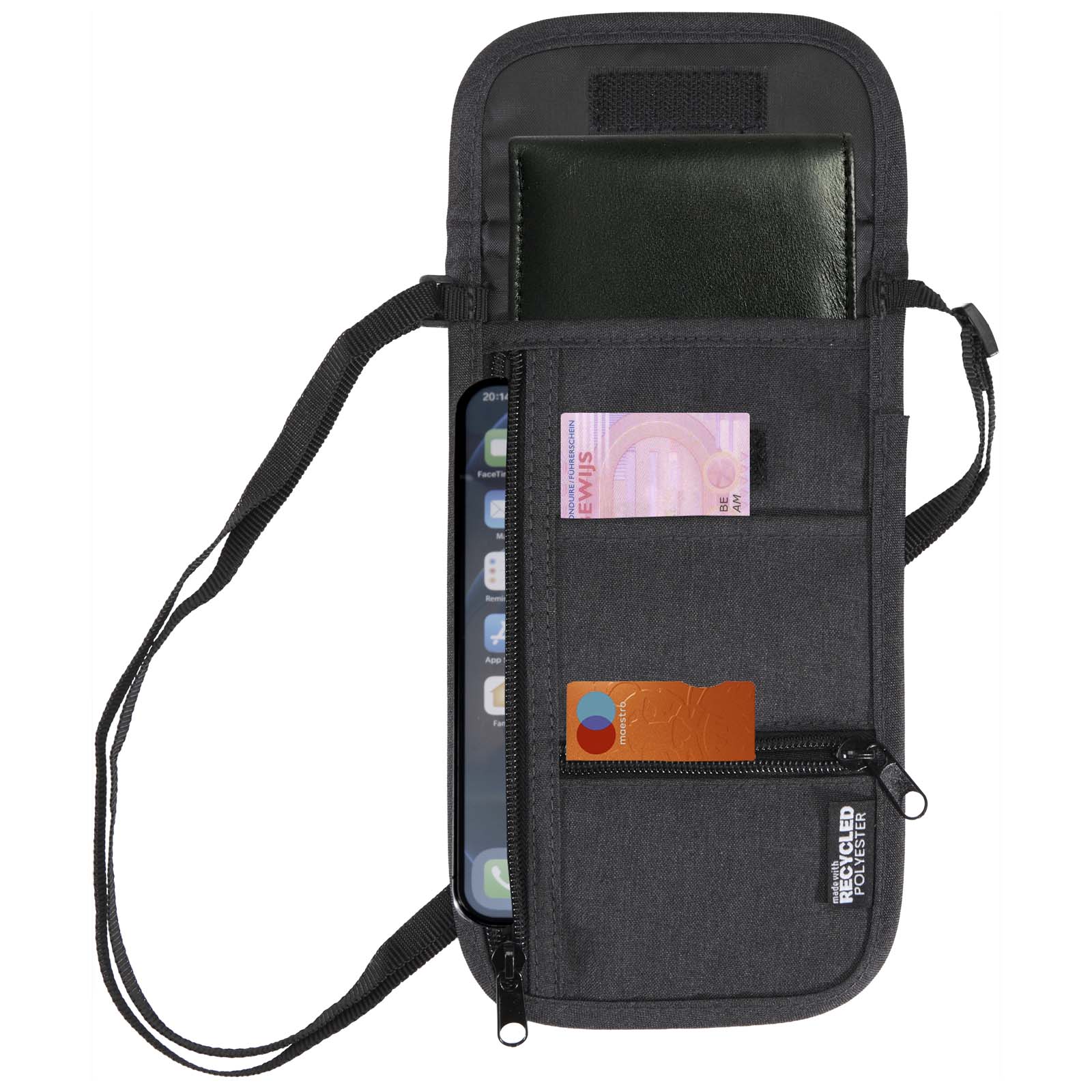 Pochette de voyage intelligente Ross recyclée et certifiée GRS