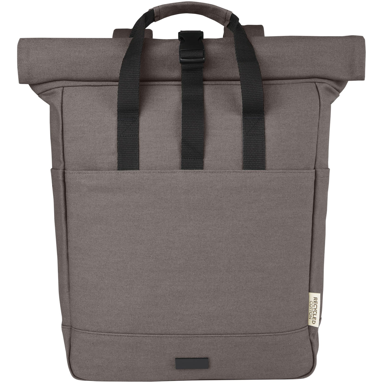 Sac à dos pour ordinateur portable Joey de 15 L en toile recyclée GRS 15 pouces avec dessus enroulable