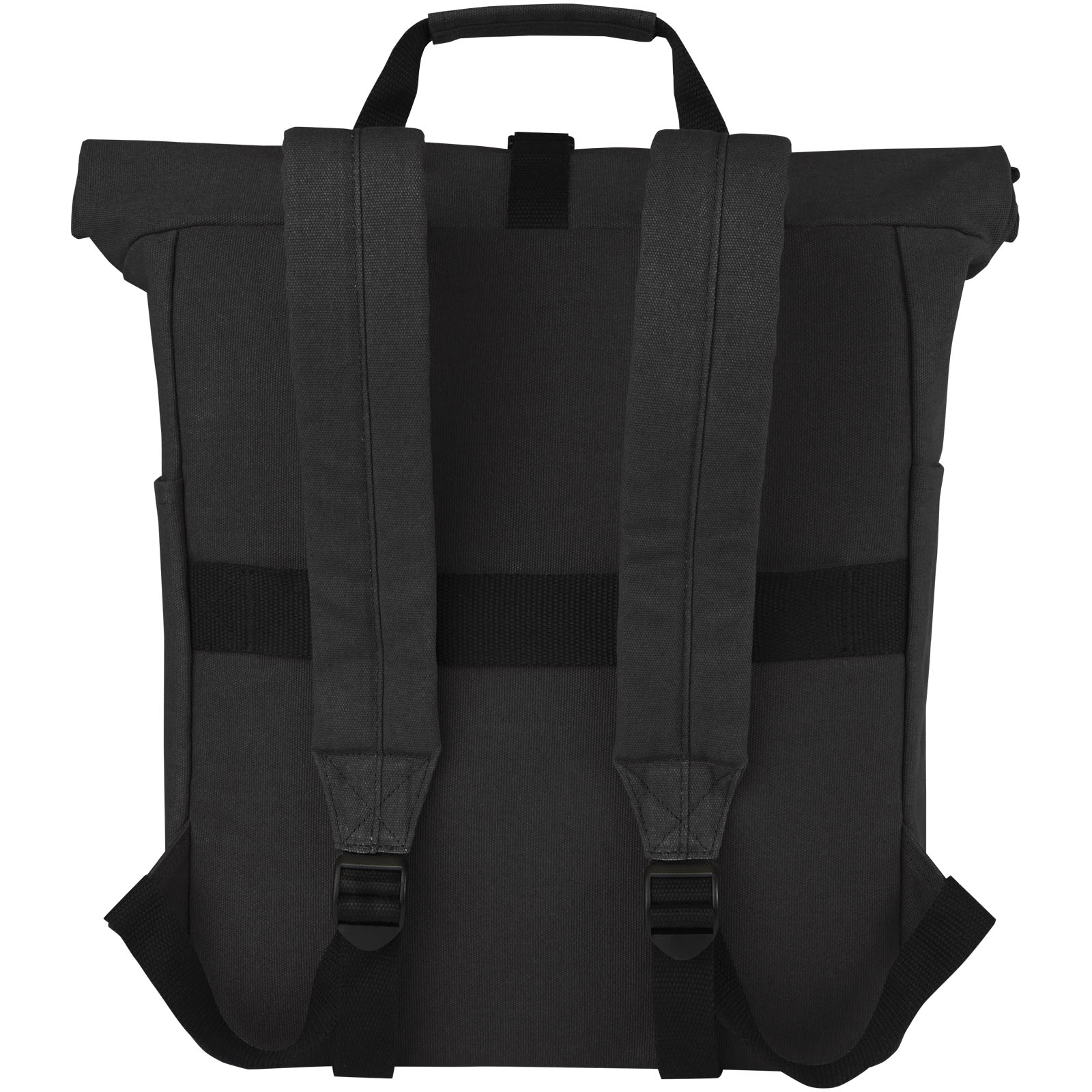 Sac à dos pour ordinateur portable Joey de 15 L en toile recyclée GRS 15 pouces avec dessus enroulable