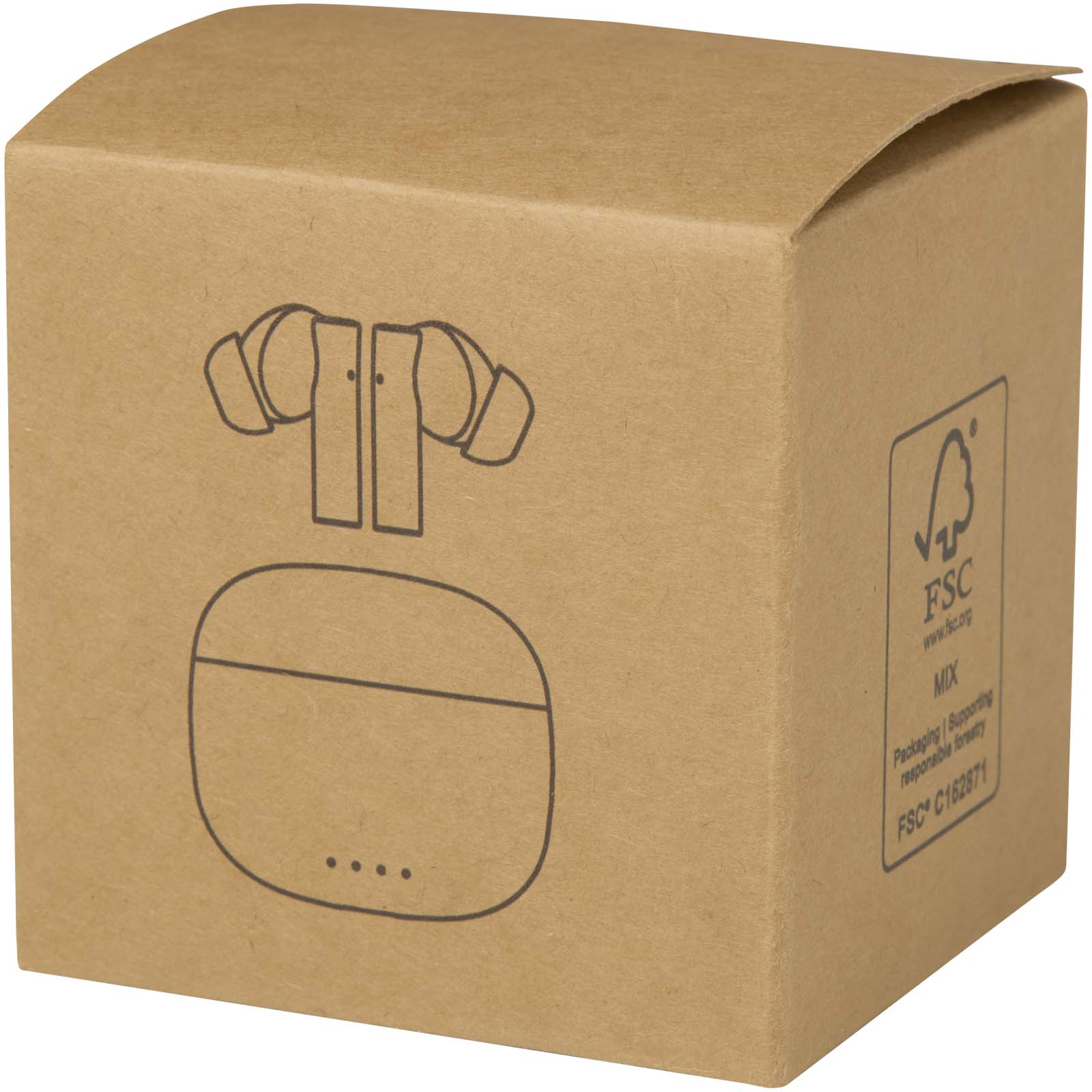 Oreillette Bluetooth® True Wireless Alterf en plastique recyclé avec embouts en silicone