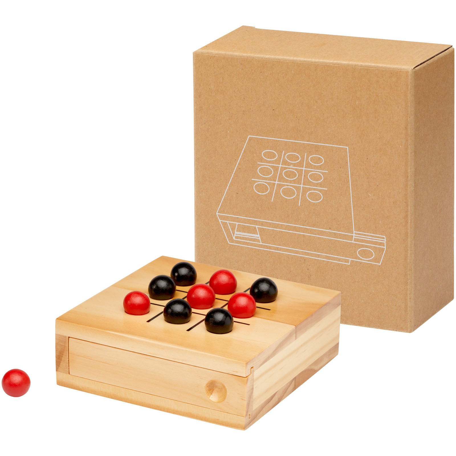 Jeu de morpion Strobus en bois