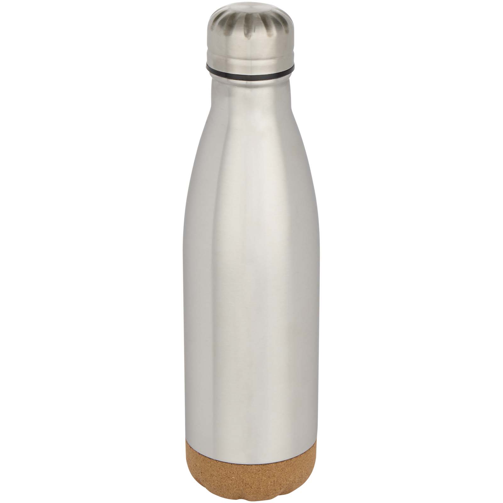 Bouteille d’eau Cove de 500 ml en acier inoxydable isolée sous vide et à double paroi avec détails en liège