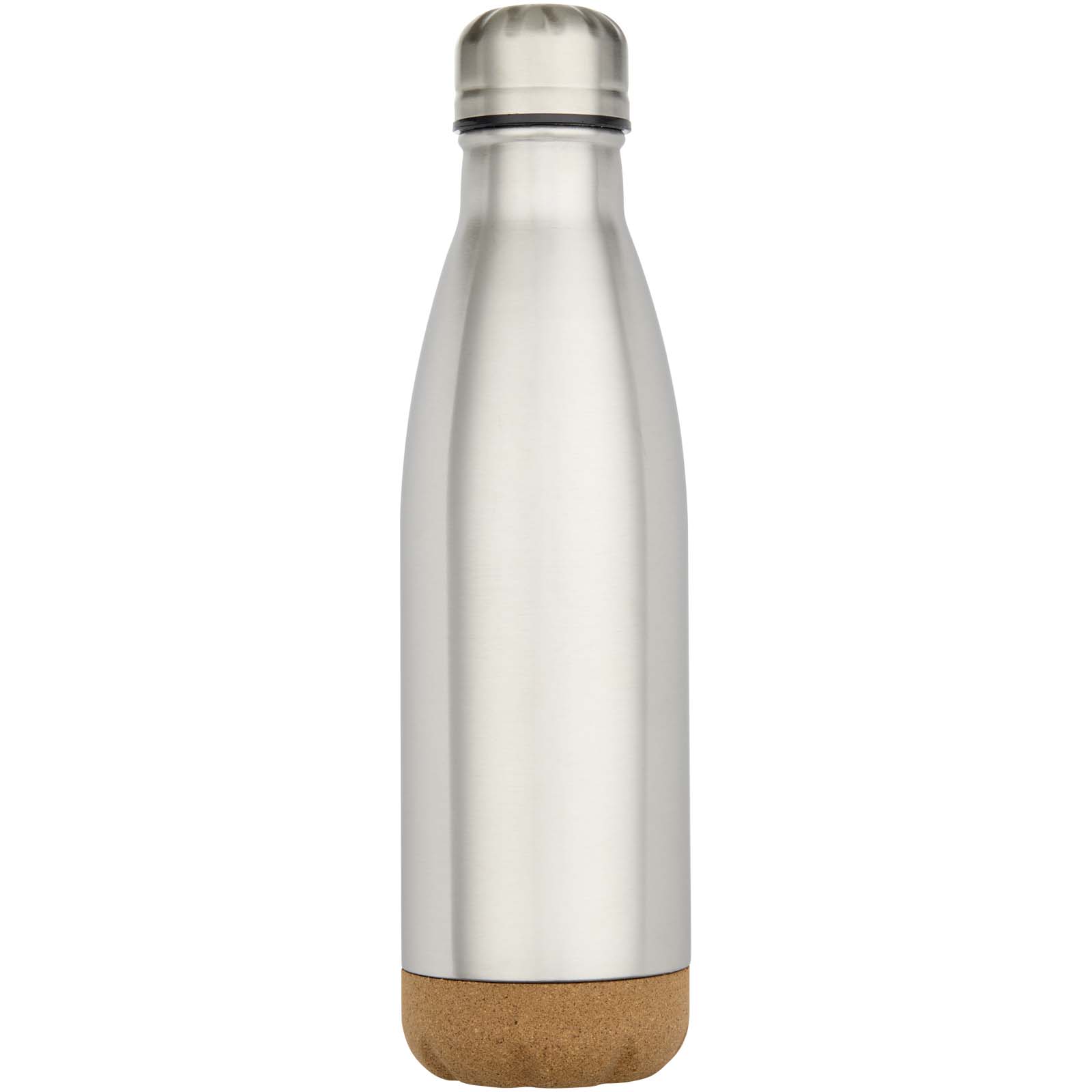 Bouteille d’eau Cove de 500 ml en acier inoxydable isolée sous vide et à double paroi avec détails en liège