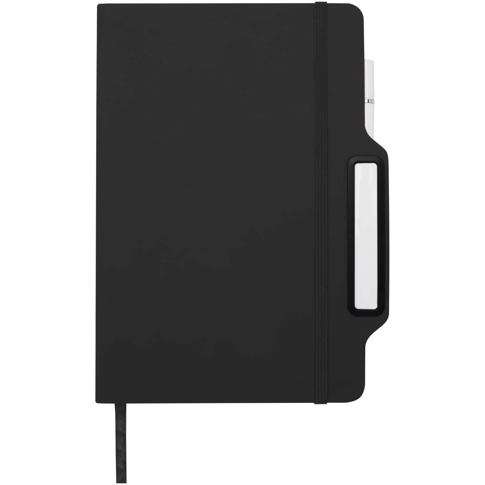 Carnet à couverture rigide Nexus A5 avec stylo et crayon (encre noire)