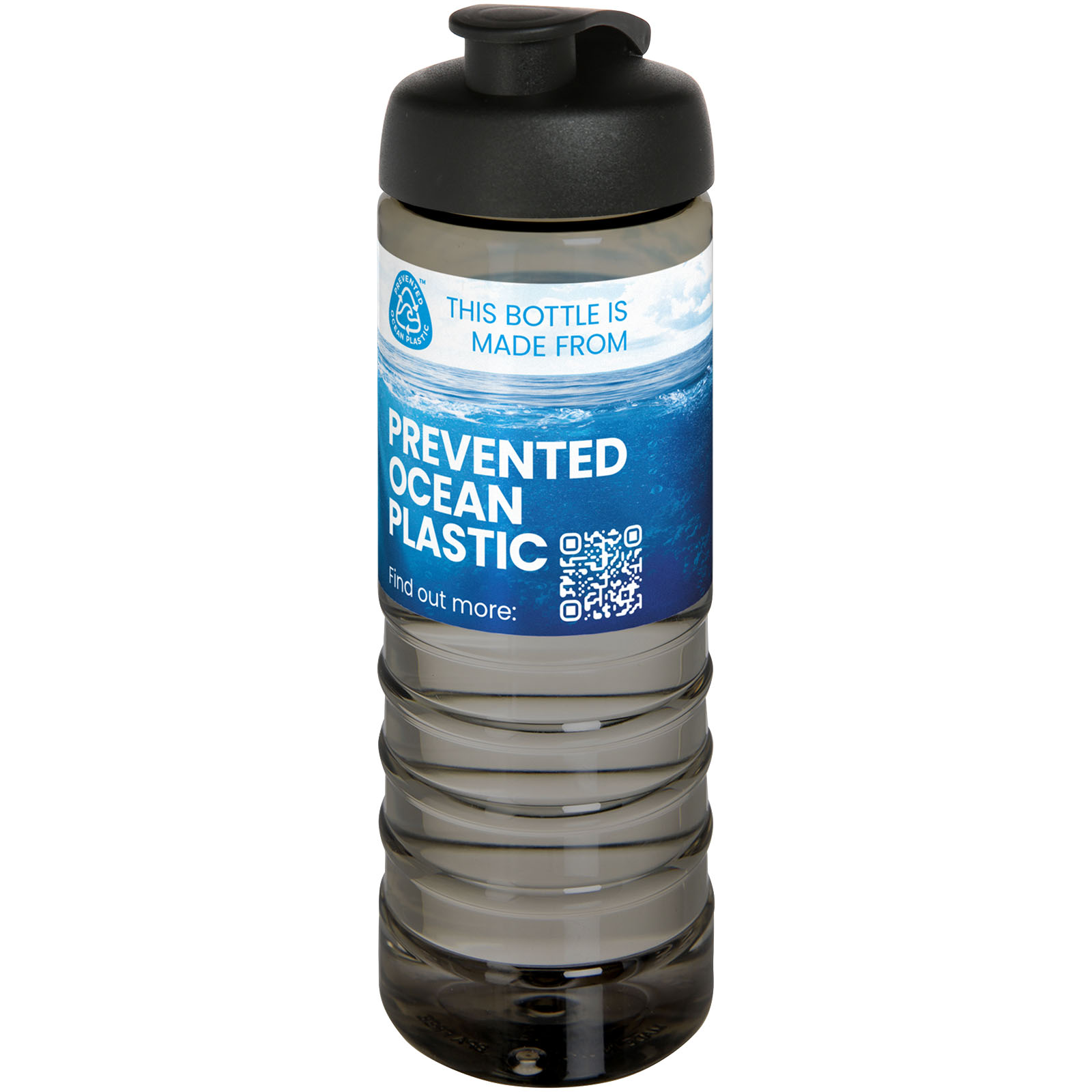 Bouteille de sport H2O Active® Eco Treble de 750 ml avec couvercle à bascule