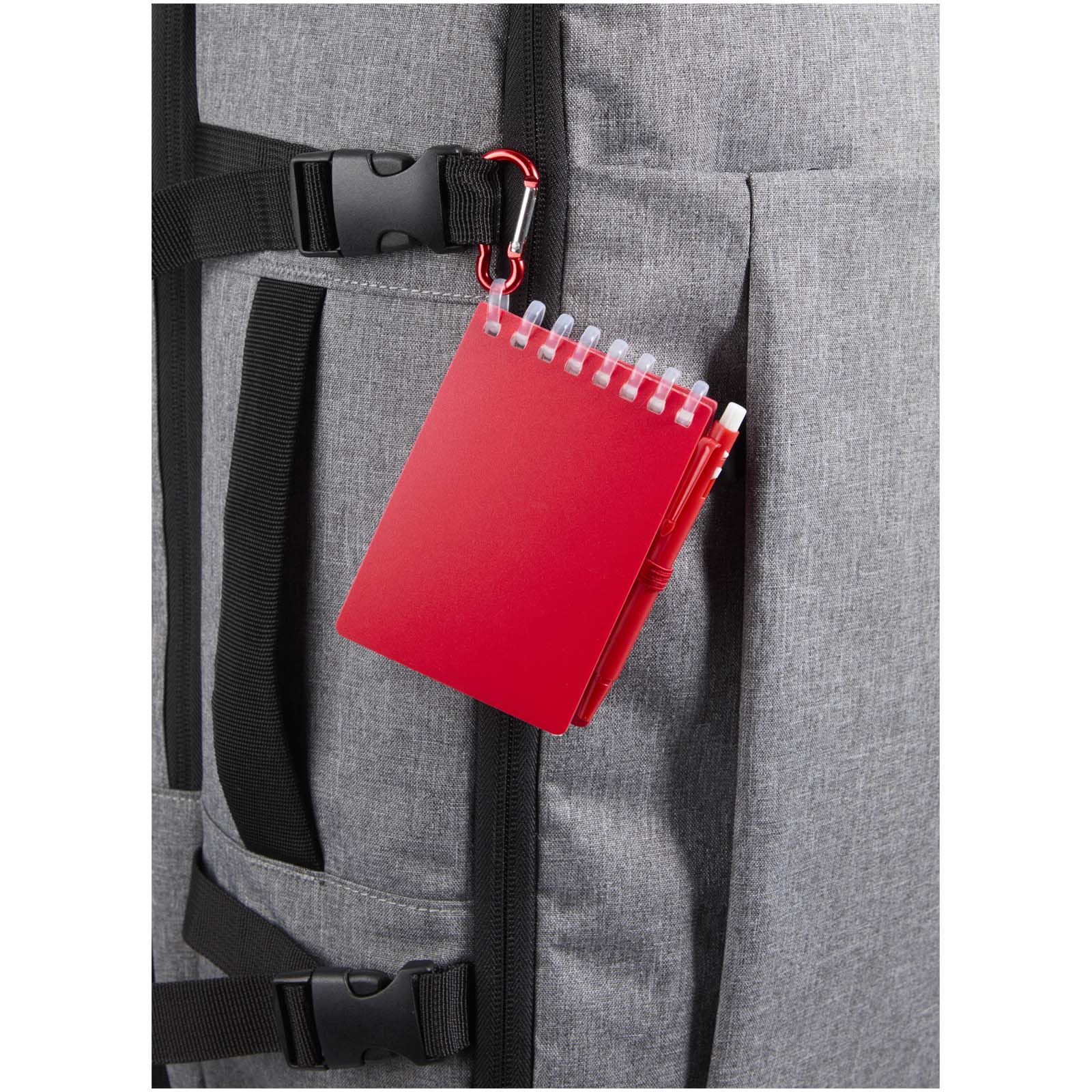 Ensemble carnet souple d’extérieur recyclé et stylo bille (encre noire) Lig Mini