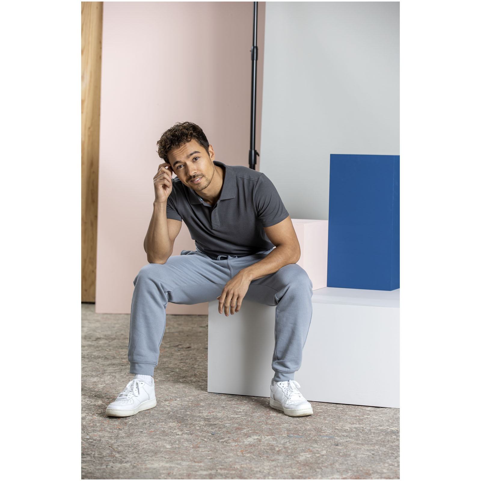 Elevate Polo Graphite bio manches courtes homme