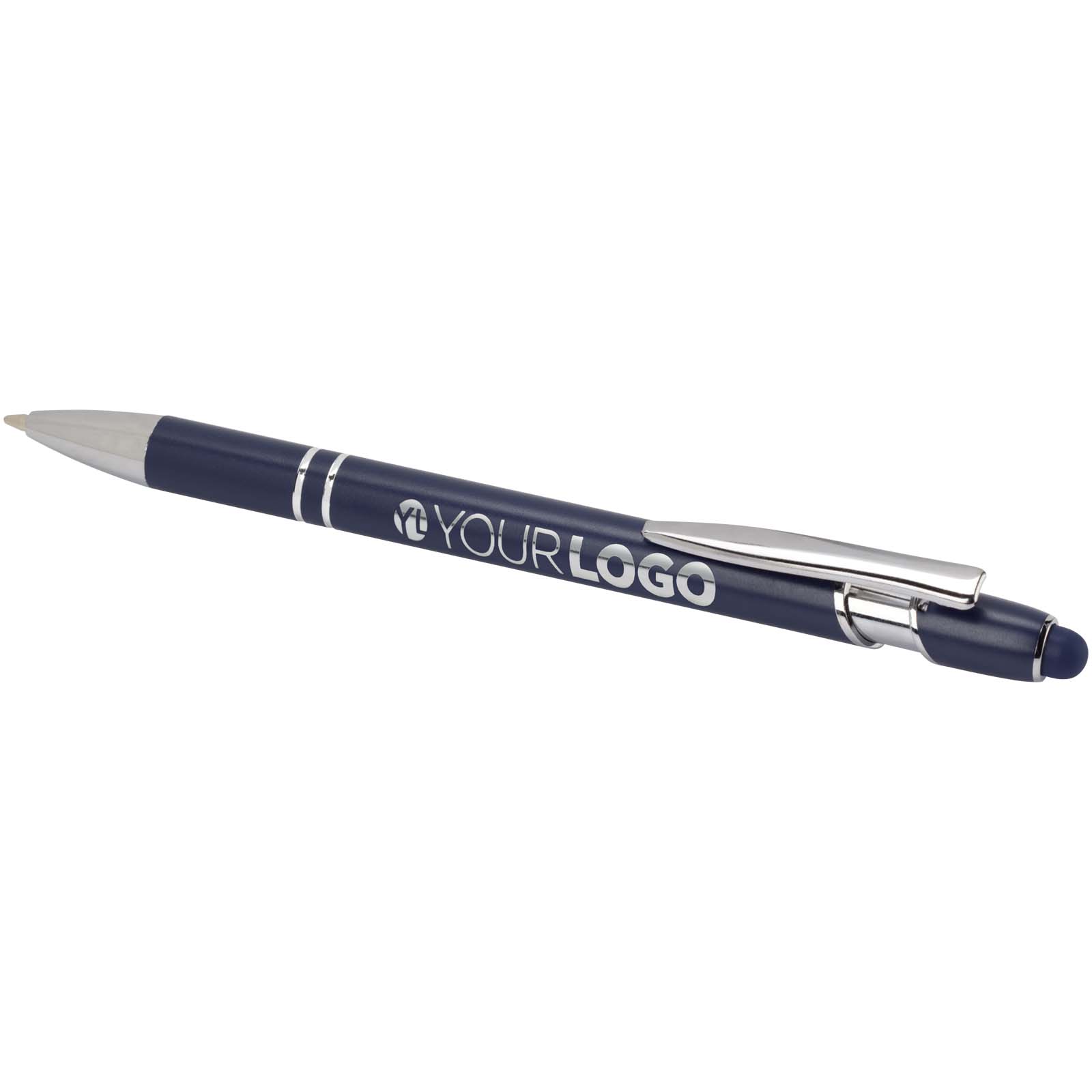 Stylo bille Kish avec finition argentée (encre bleue)