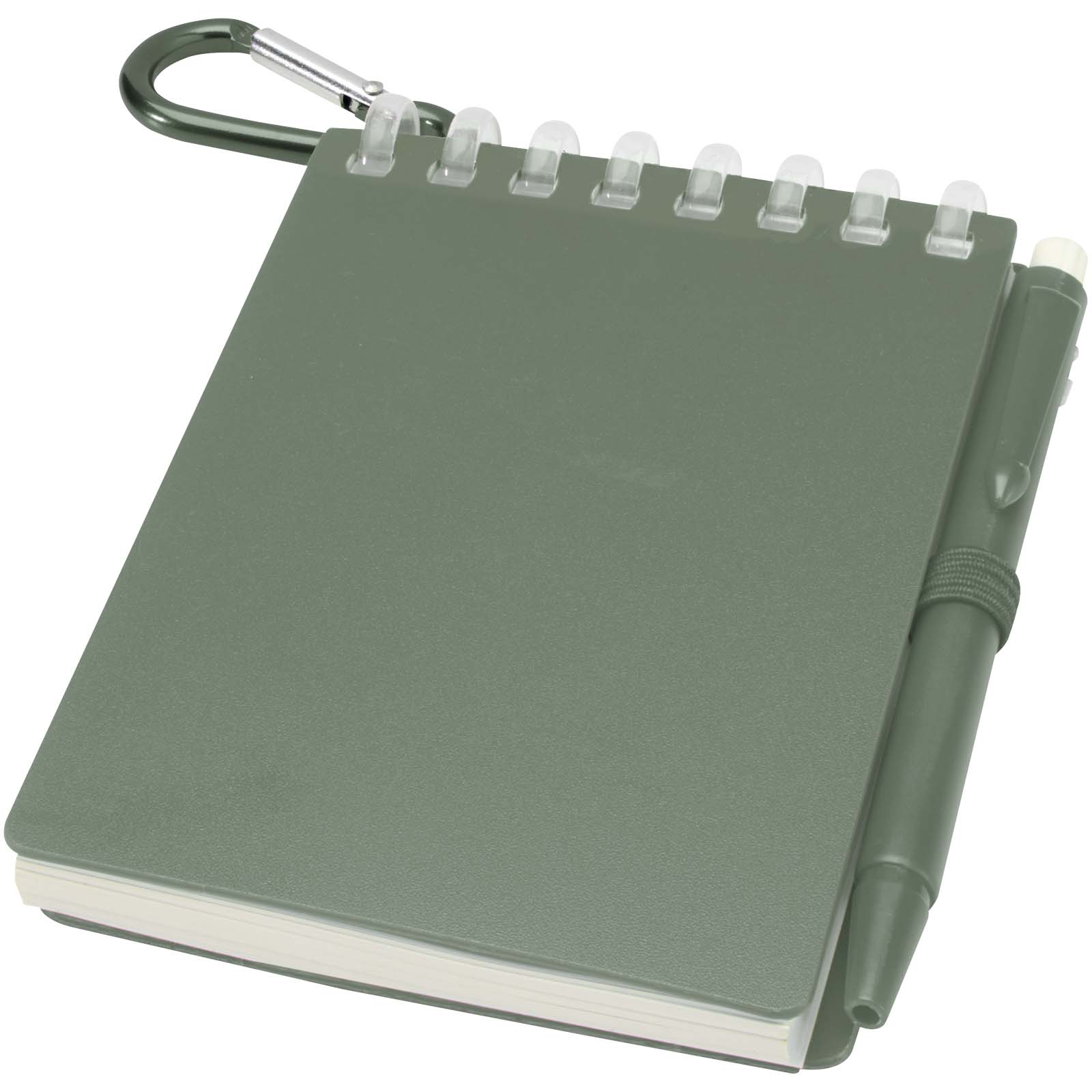 Ensemble carnet souple d’extérieur recyclé et stylo bille (encre noire) Lig Mini