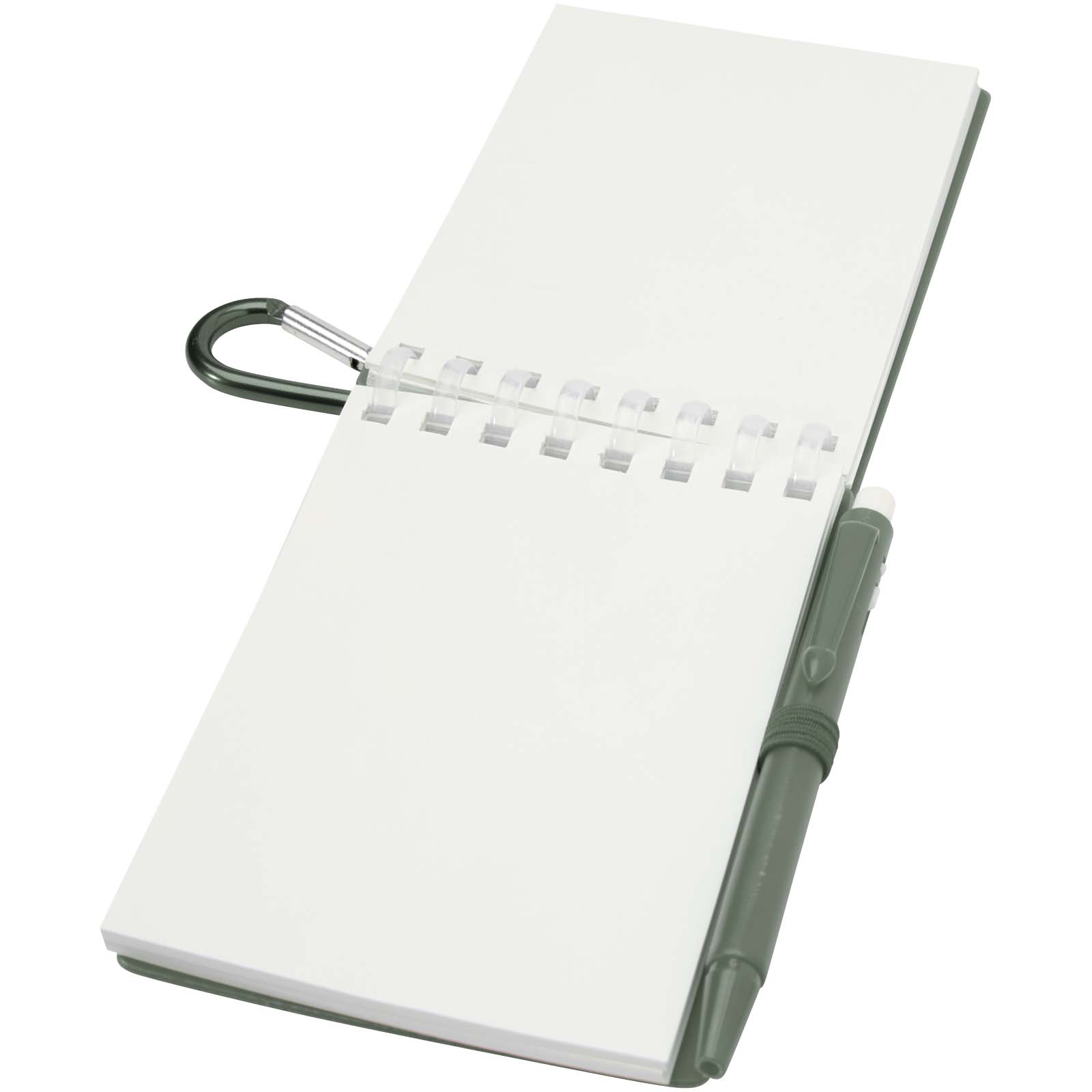 Ensemble carnet souple d’extérieur recyclé et stylo bille (encre noire) Lig Mini