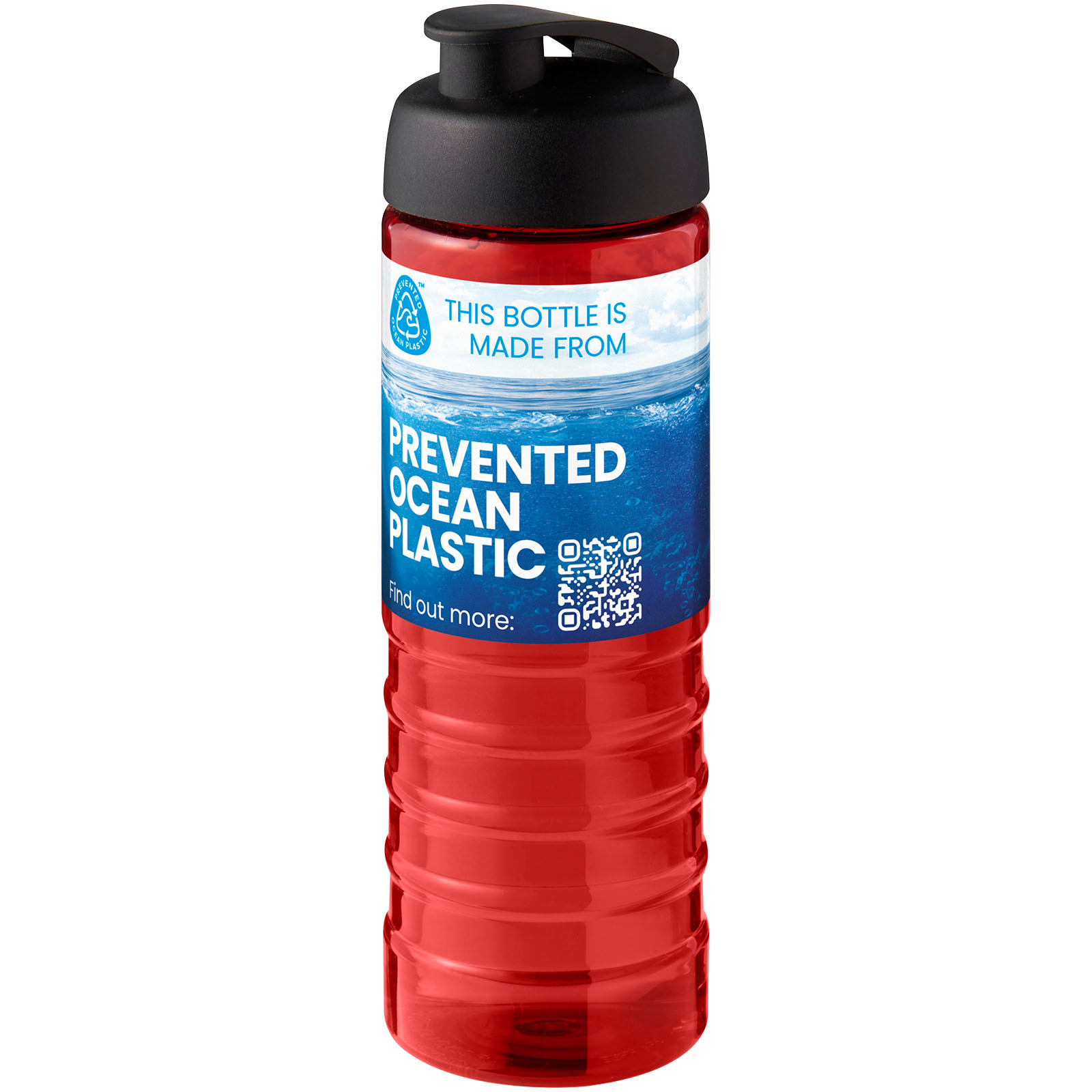Bouteille de sport H2O Active® Eco Treble de 750 ml avec couvercle à bascule